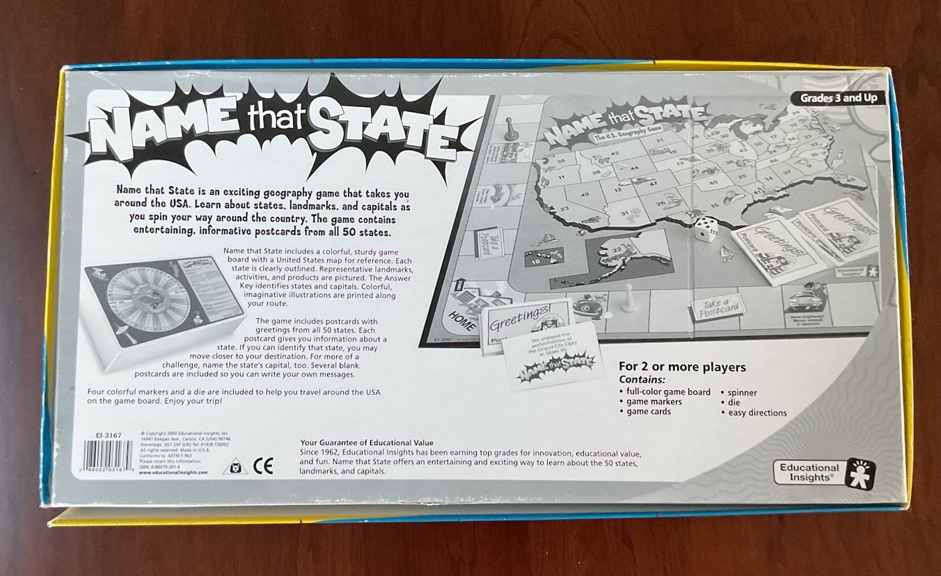 Name That State COMPLETE Educational Insights 2000 Geography Homeschool Kids