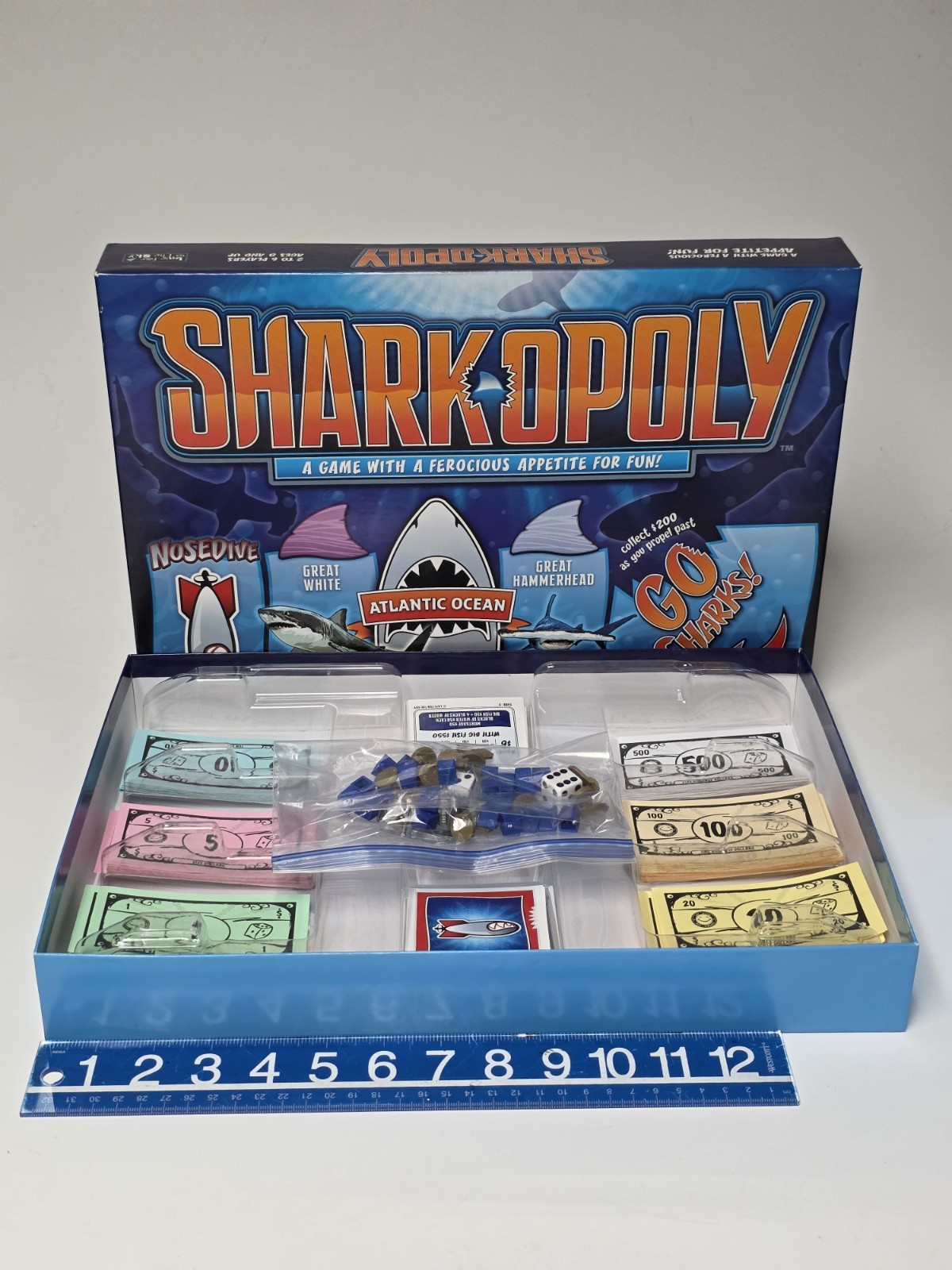 SHARKOPOLY, COMPLETE GAME FEROCIOUS APPETITE FOR FUN.