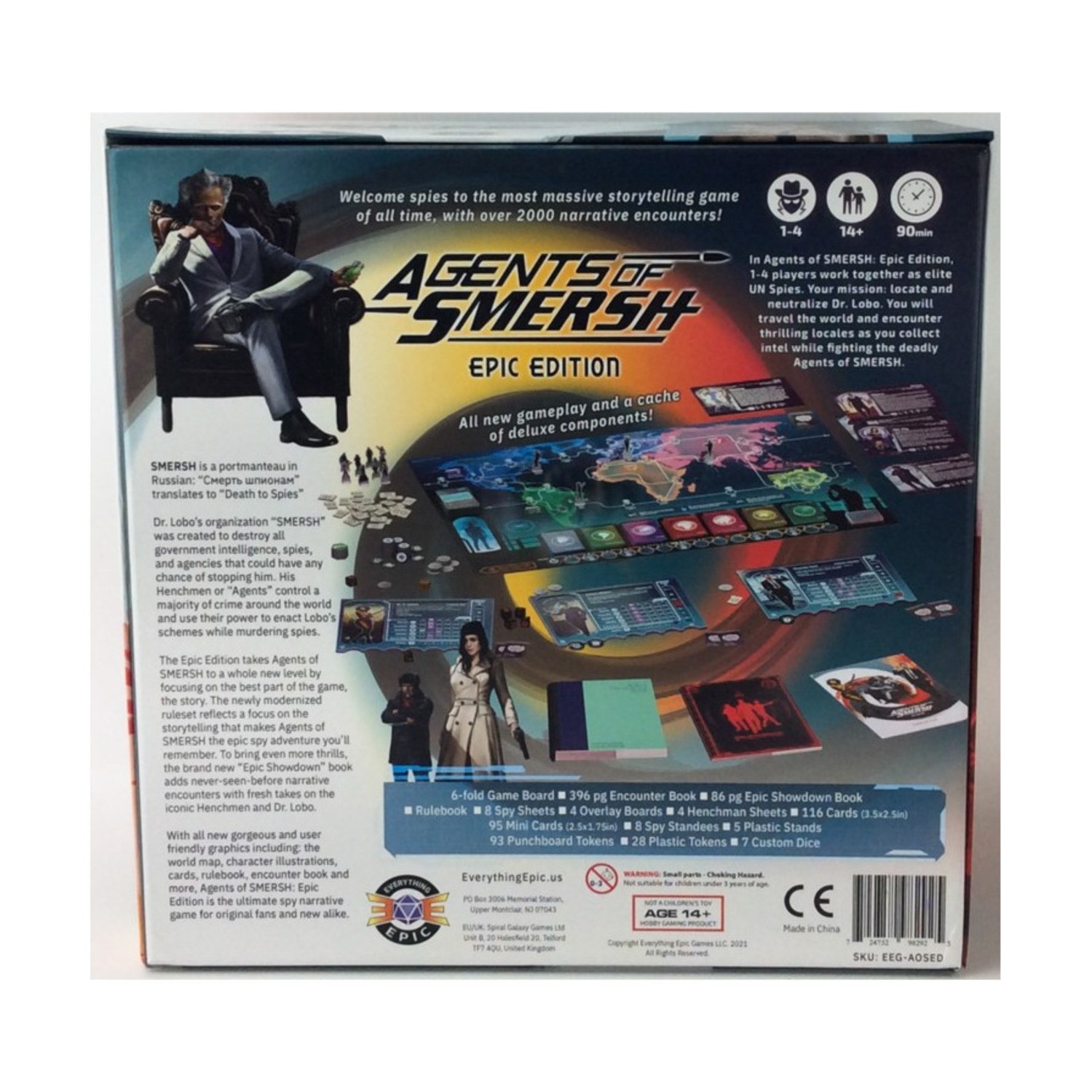 Everything Epic Board Game Agents of Smersh (Epic Ed) Box VG+/NM