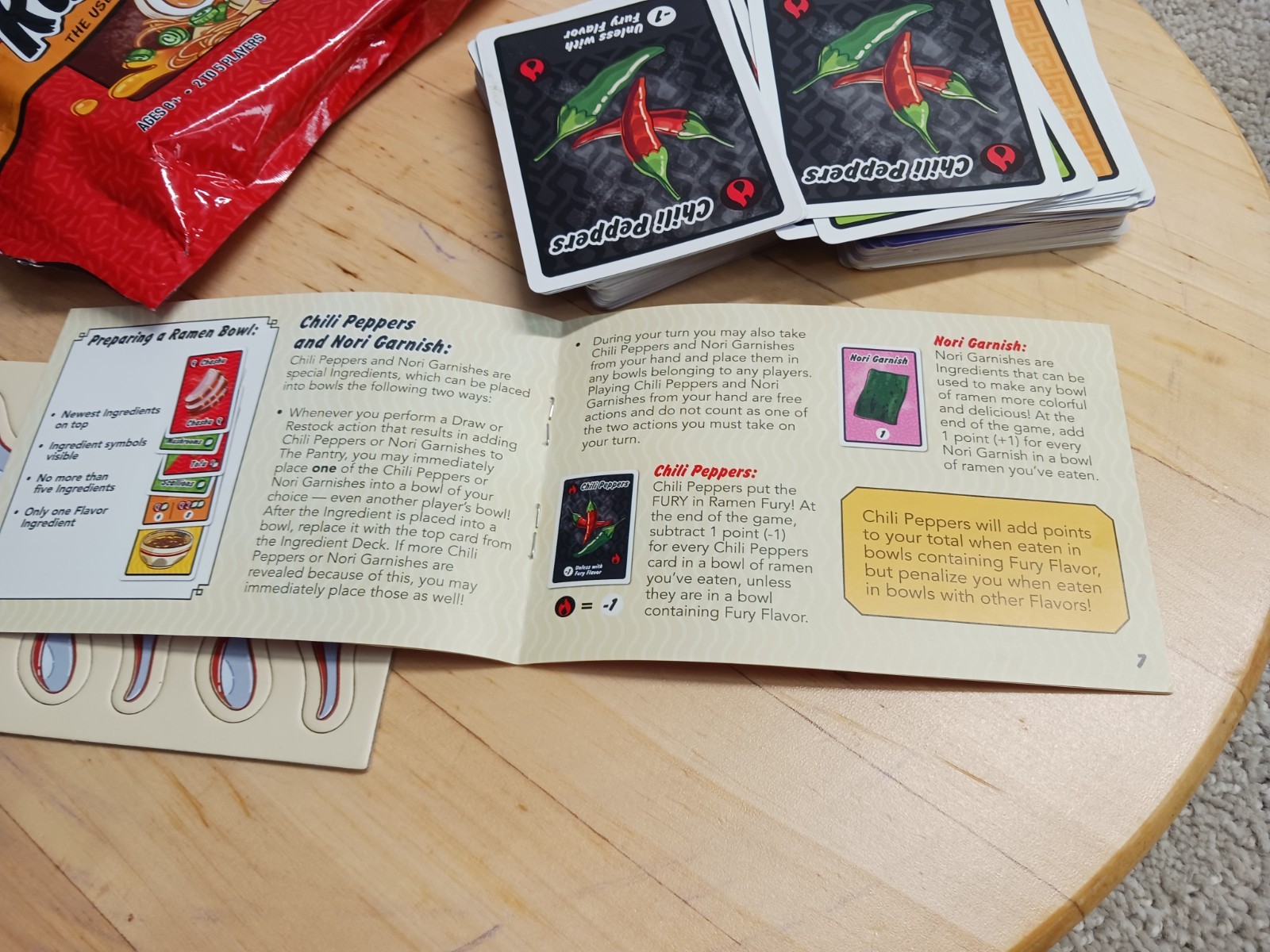 Ramen Fury Card Game Ages 8 & UP 2 to 5 Players Strategy FUN Complete