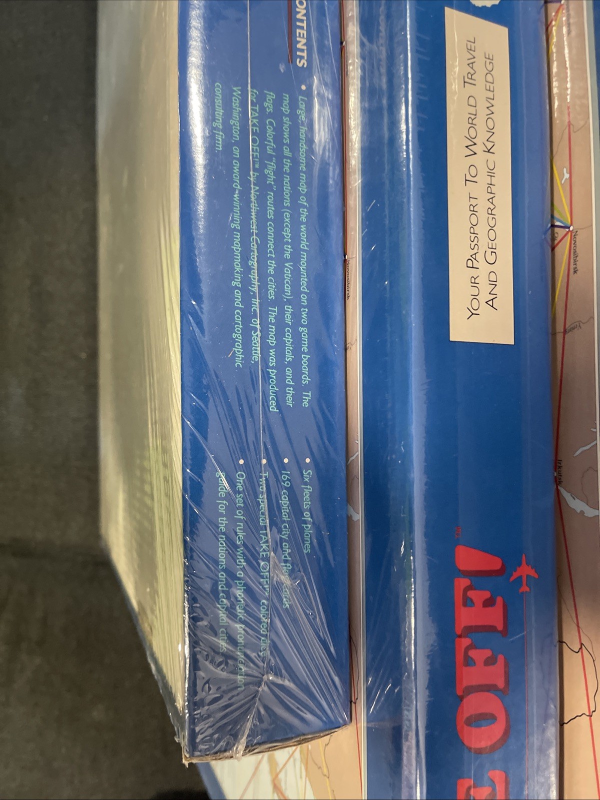 Vintage 1987 Take Off! World Edition Board Game Geographic World Map Sealed New!