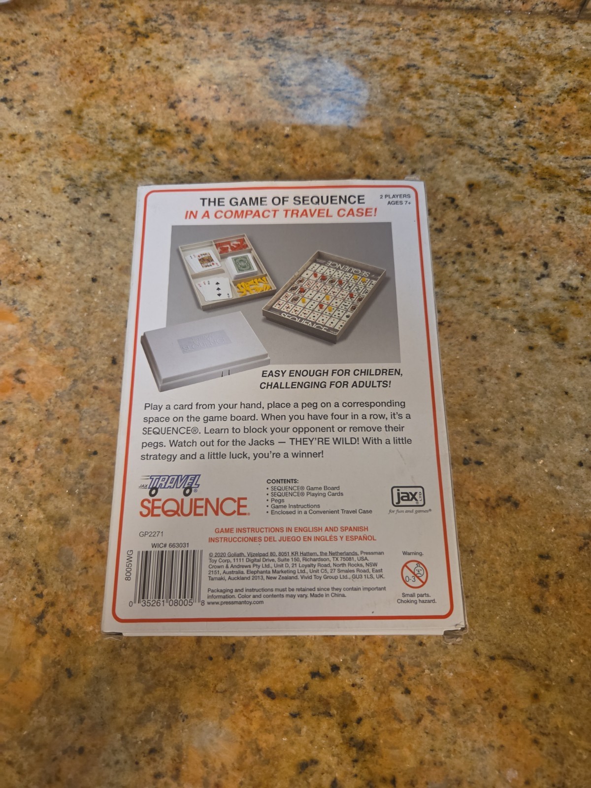 Jax Boardgame Travel Sequence New with travel case