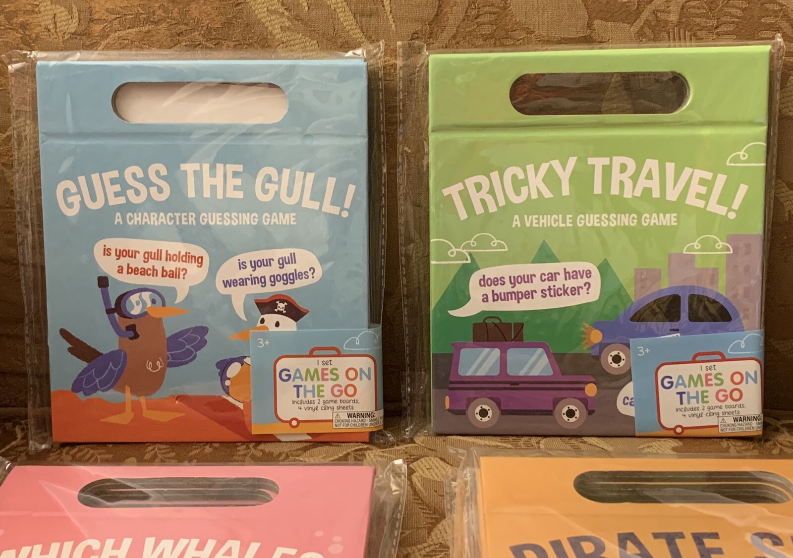 Games On The Go Pirate Sink, Which Wale, Guess The Gull & Tricky Travel Lot of 7