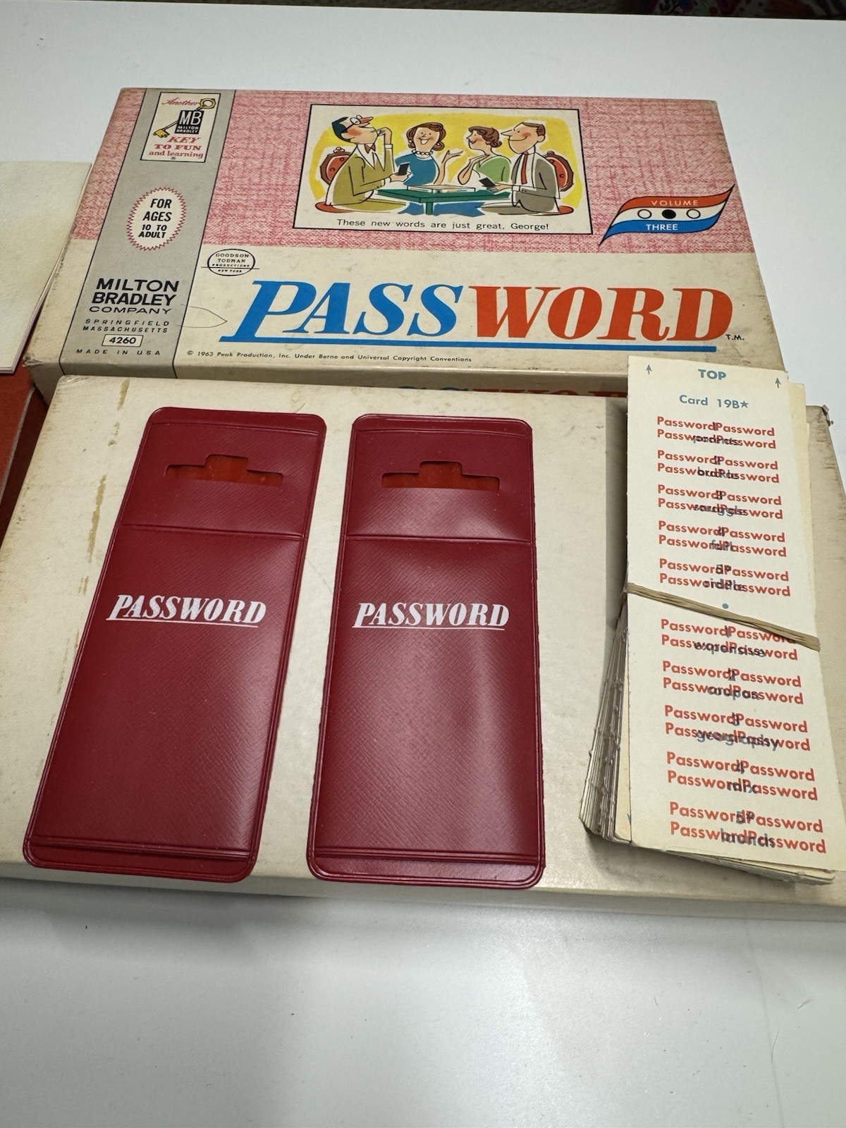 Vintage (1963) Password Milton Bradley Board Game #4260