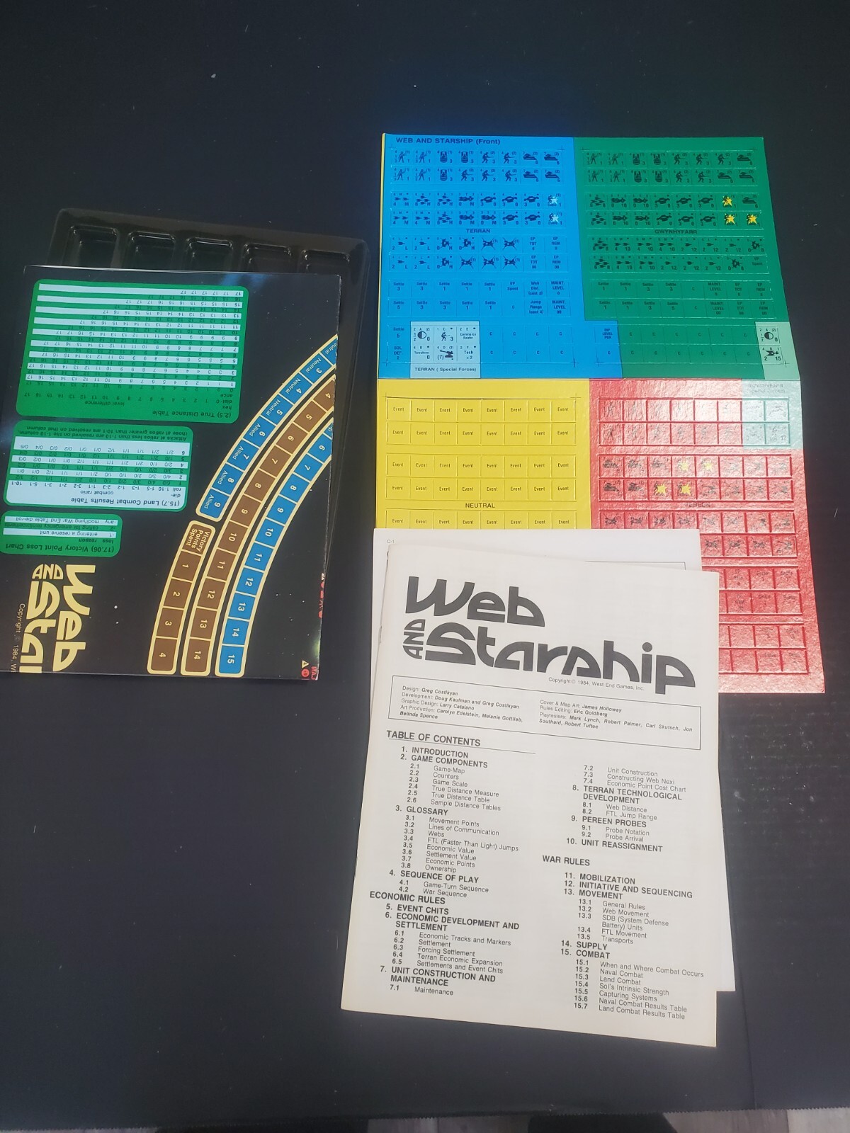 WEST END GAMES WEB AND STARSHIP COMPLETE UNPUNCHED FREE US SHIPPING