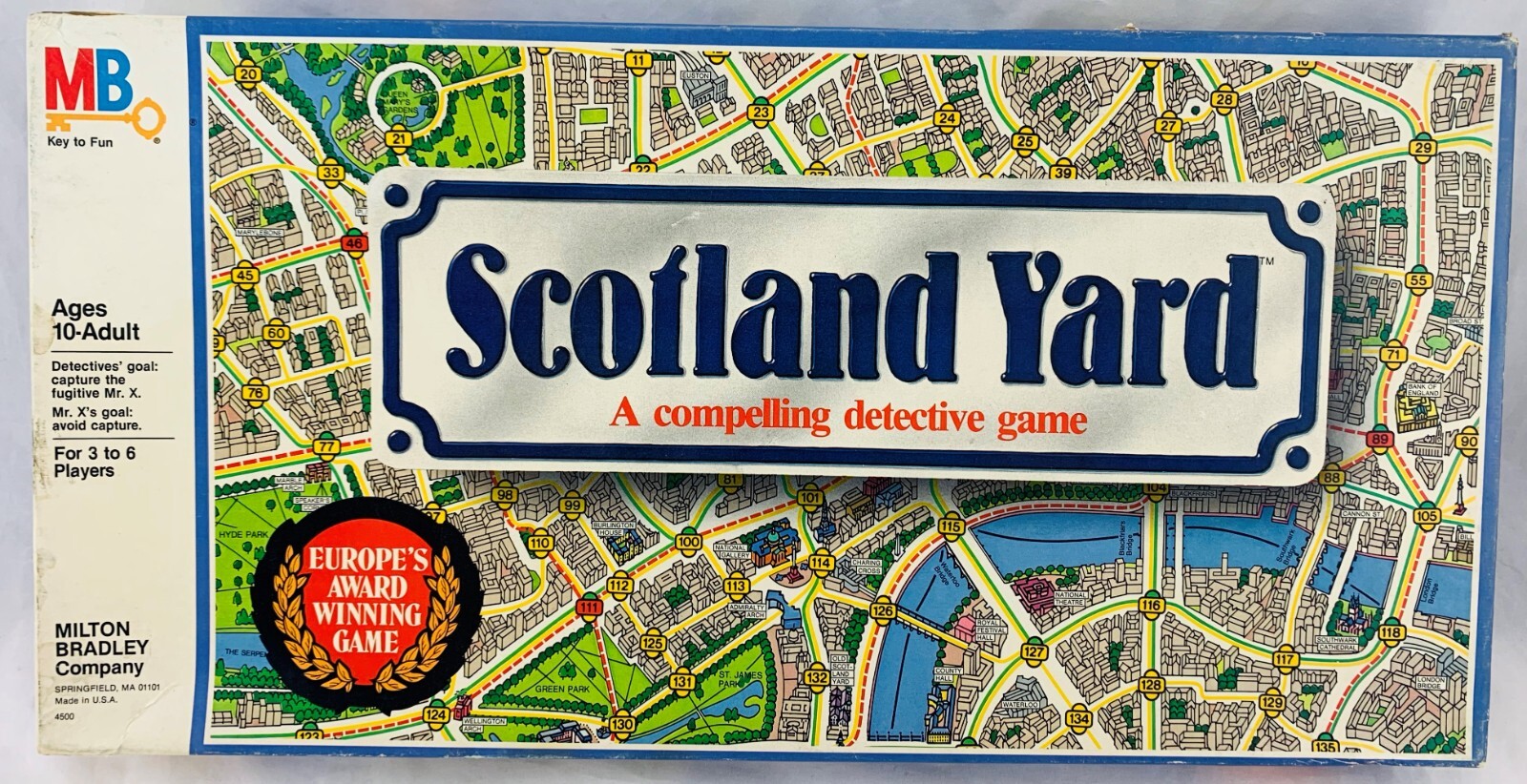 1985 Scotland Yard Game by Milton Bradley Complete Great Condition FREE SHIPPING