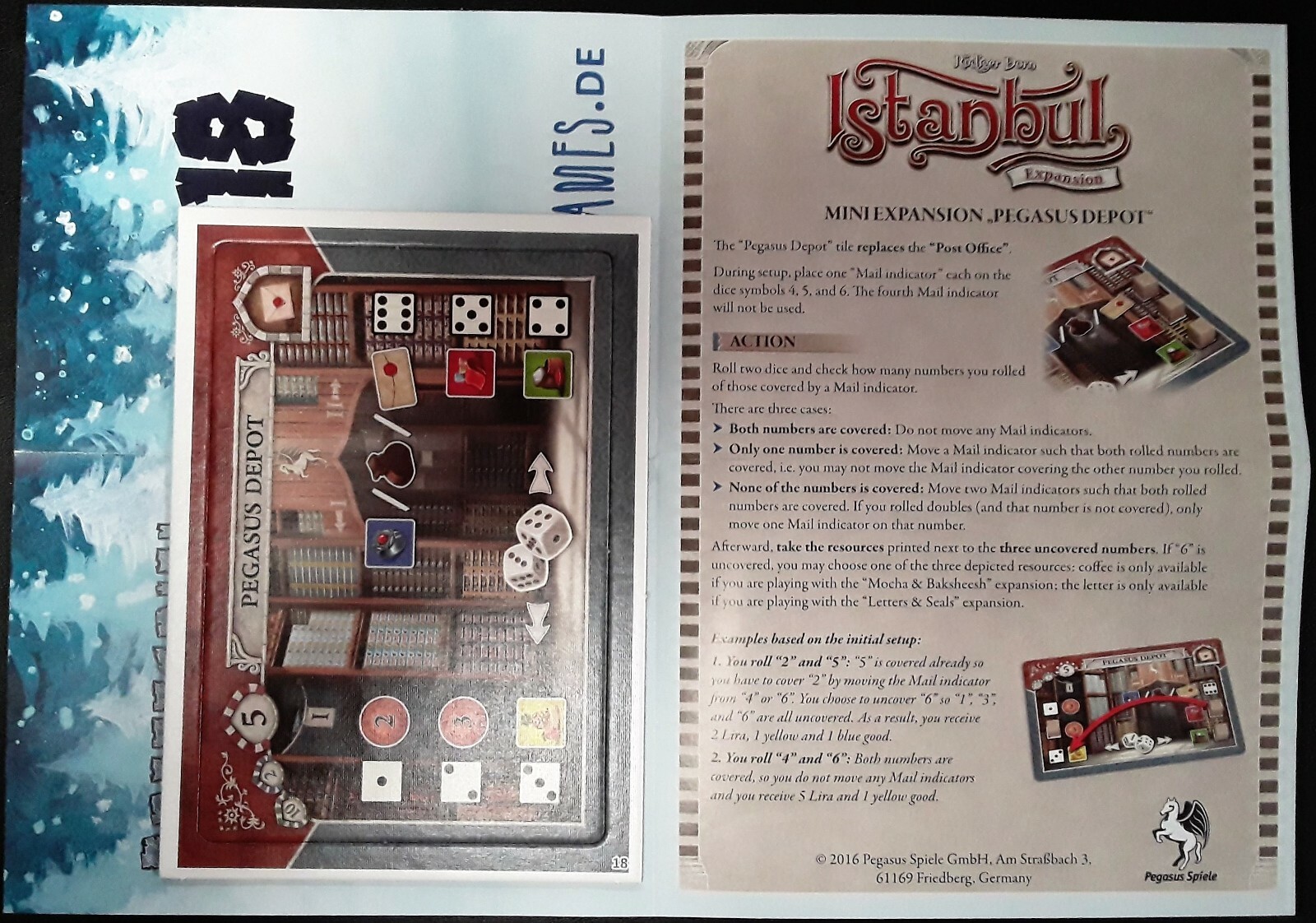 2016 ADVENT Calendar Promo 18: ISTANBUL PEGASUS DEPOT Brettspiel Game