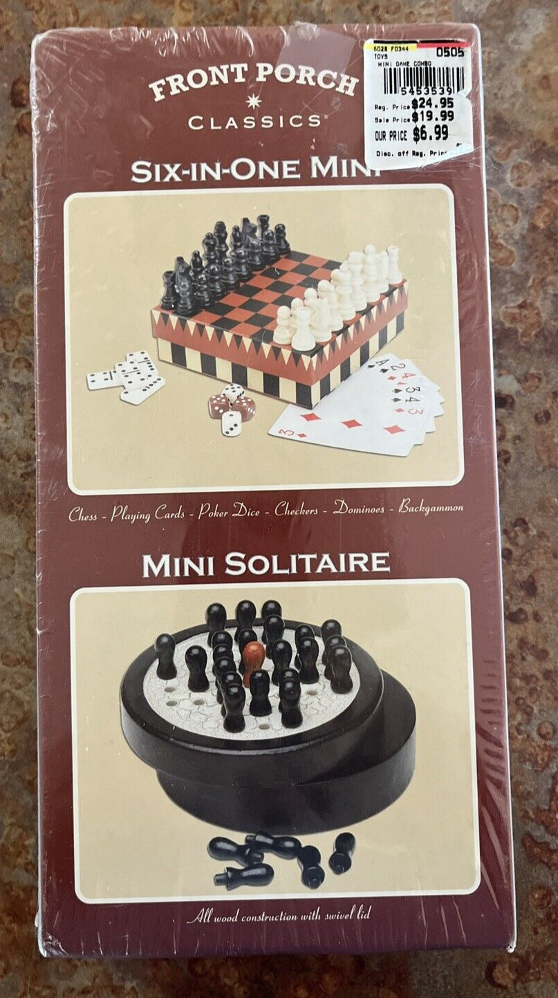 New Front Porch Classics ” mini solitaire six in one games” (A2) Old Century