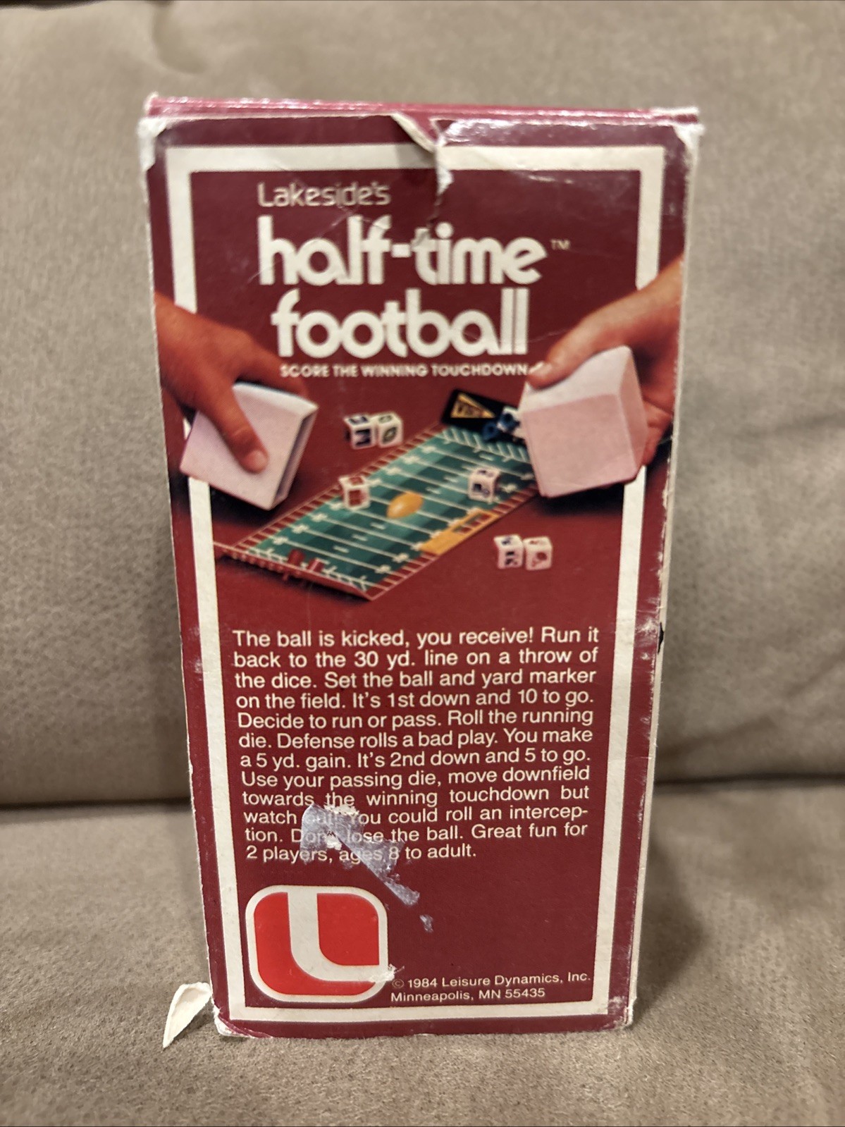 Vintage 1984 Lakeside’s Half-Time Football Travel Dice Game Incomplete Parts!