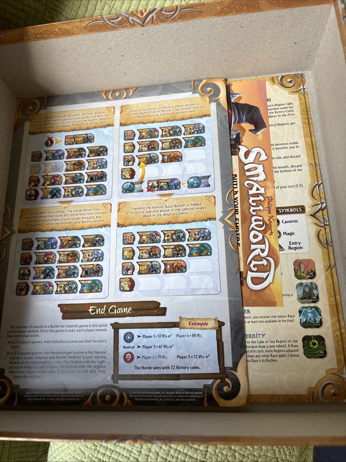 Small World of Warcraft Board Game Lot As-Is Unchecked for Completeness