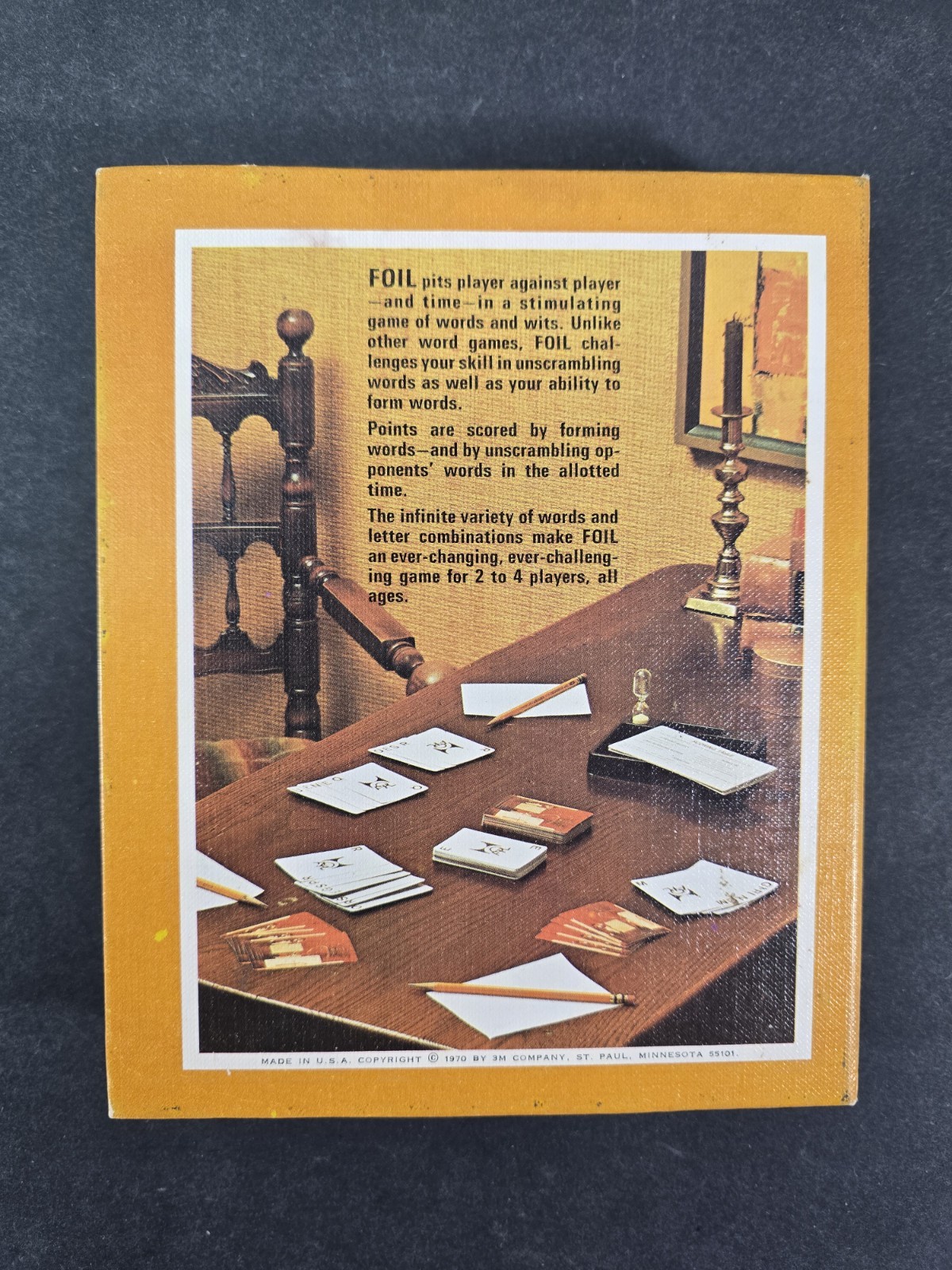 VTG 1970 FOIL 3M Gamette Bookshelf Game of Words & Wits SEALED CARDS