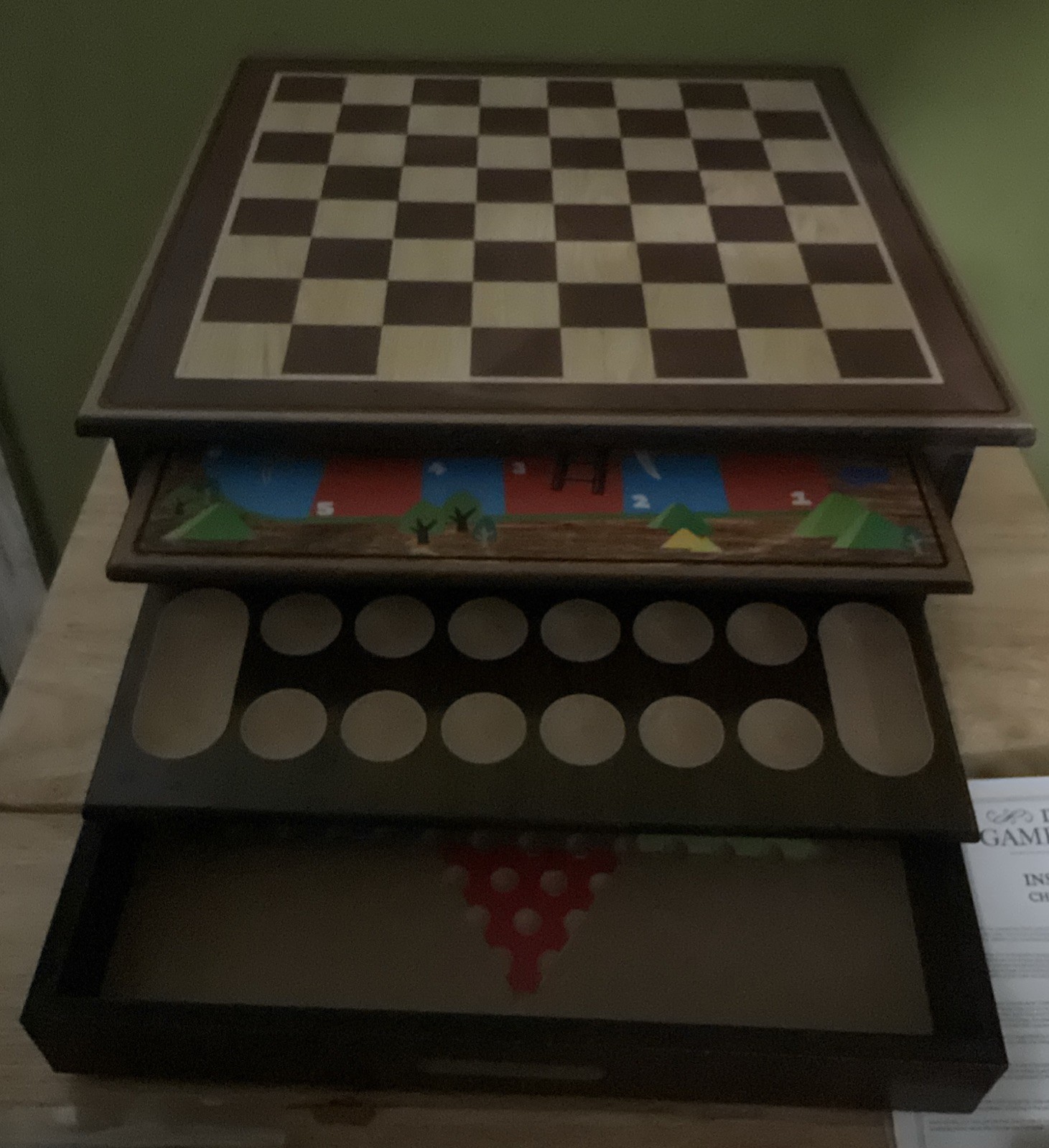 Deluxe Game Gallery, 12 In 1 Games, Wooden Finish