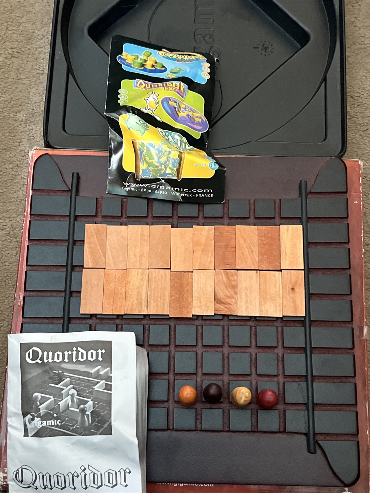 QUORIDOR Deluxe Wooden Board Game COMPLETE 1997 by Gigamic Critical Thinking
