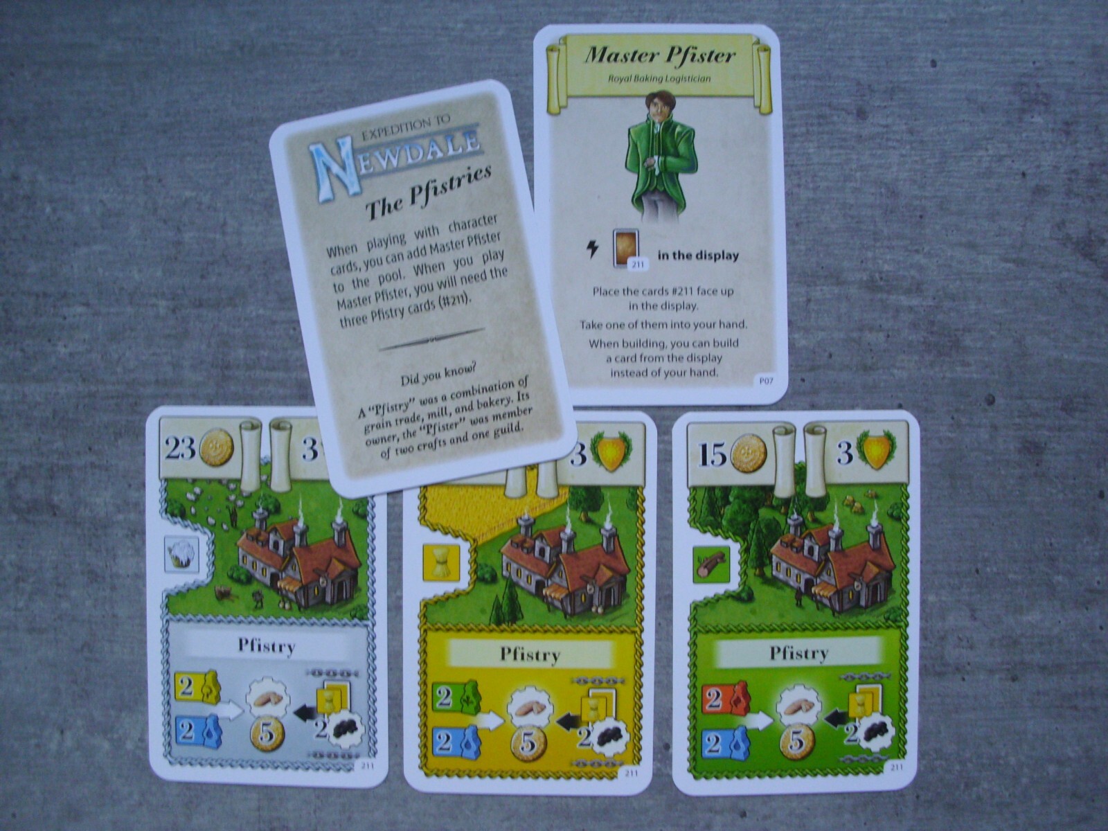 English-language mini expansion “The Pfistries” for “Expedition to Newdale”