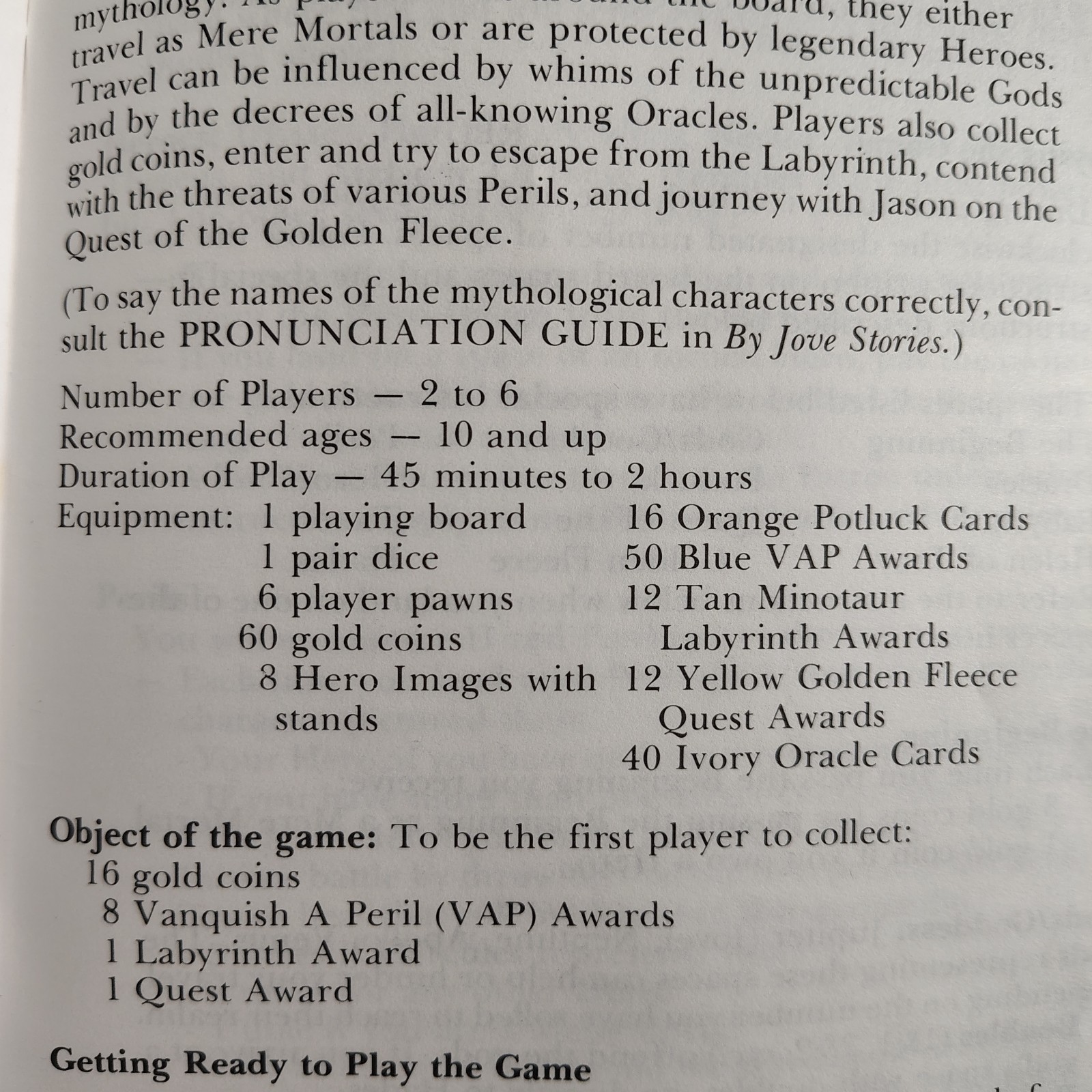 By Jove Adventure Board Game (1993) by Aristoplay, Vintage, See Pictures