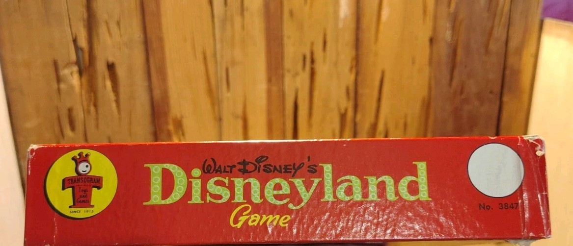 Vintage Walt Disney’s Disneyland Board Game 1954 Transogram Made In USA