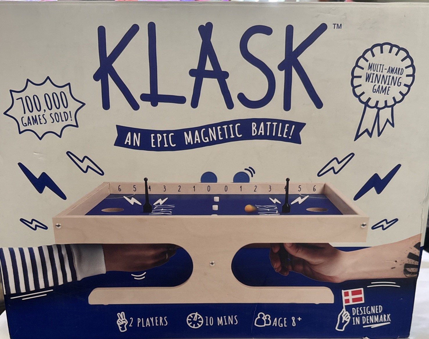 KLASK Board Game An Epic Magnetic Battle 2-player Kids Adults Denmark Complete