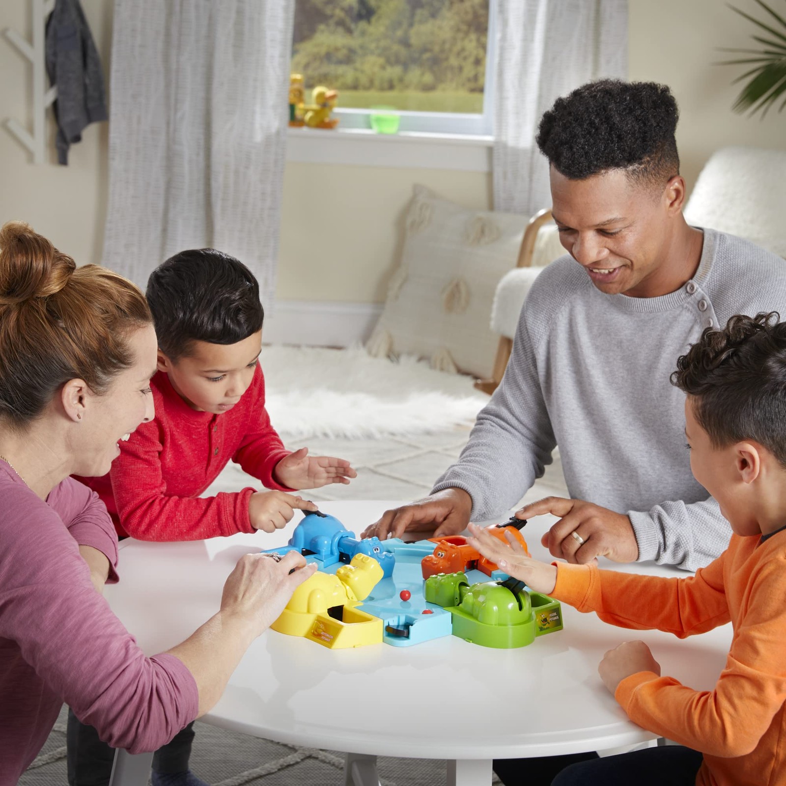 Hungry Hungry Hippos Kids Board Game, Preschool Games for 2-4 Players, Easy to