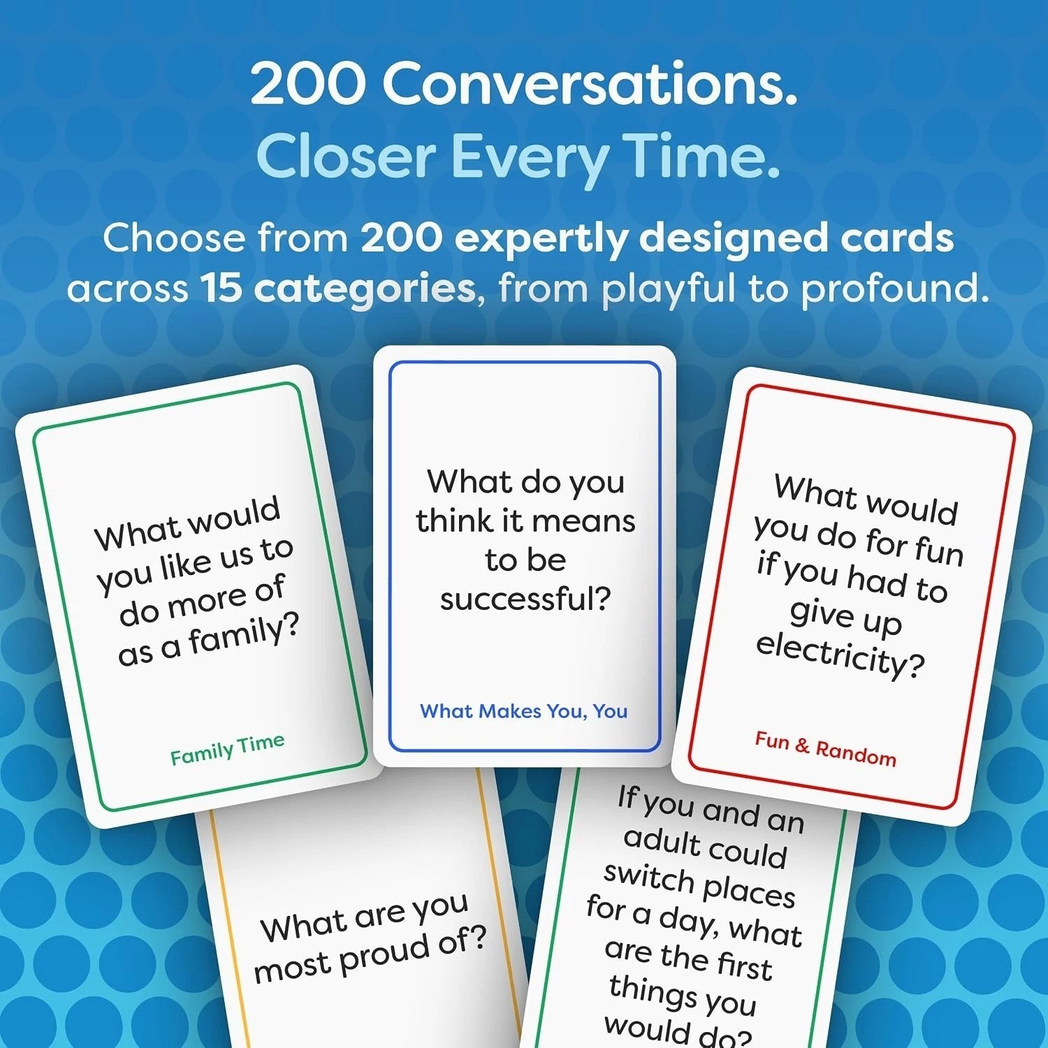 200 Family Conversation Cards for Kids & Adults – Put Down the Phones & Conne…