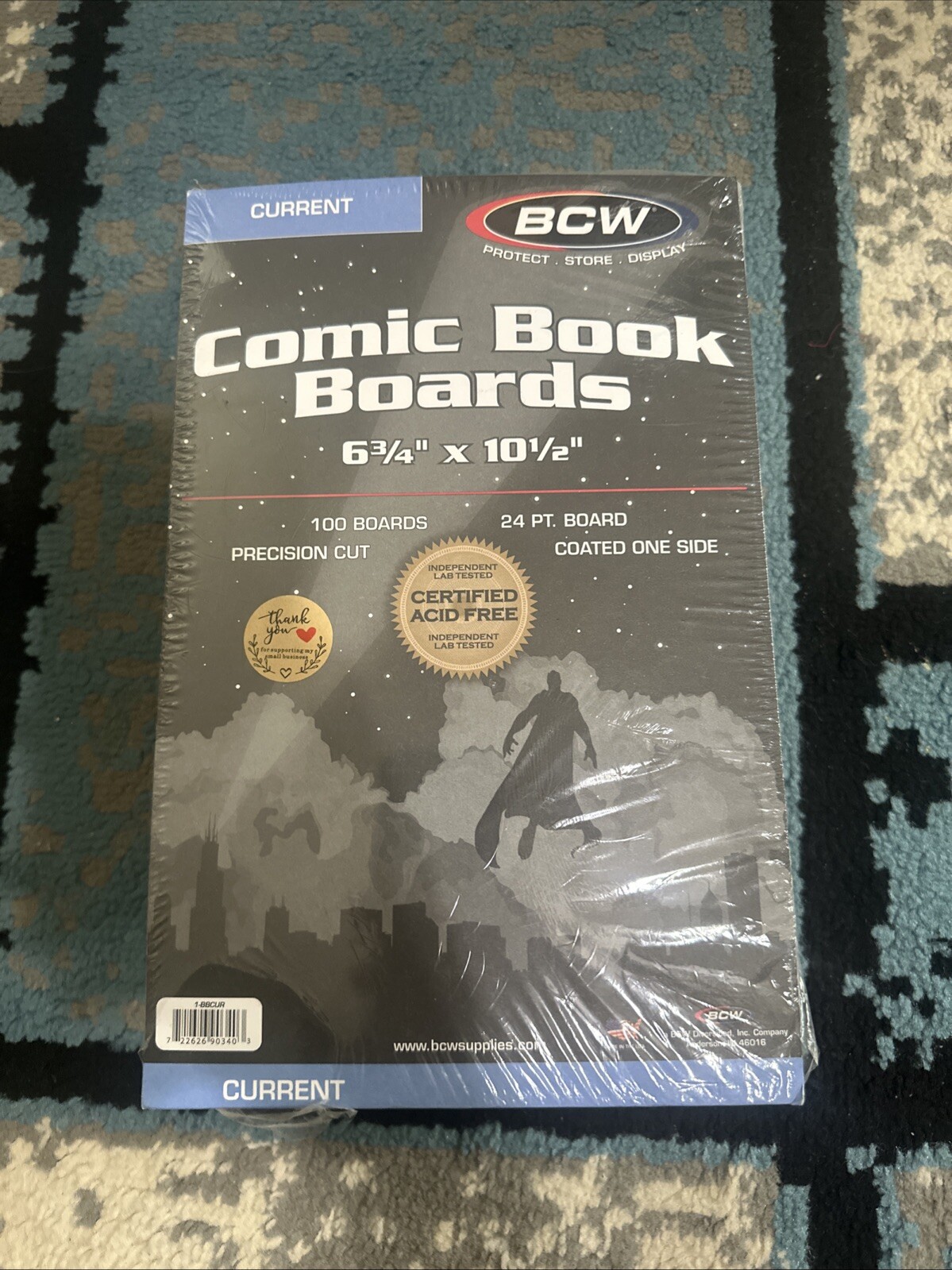 BCW Comic Book Boards Current 6 3/4x 10 1/2 (100 per pack)