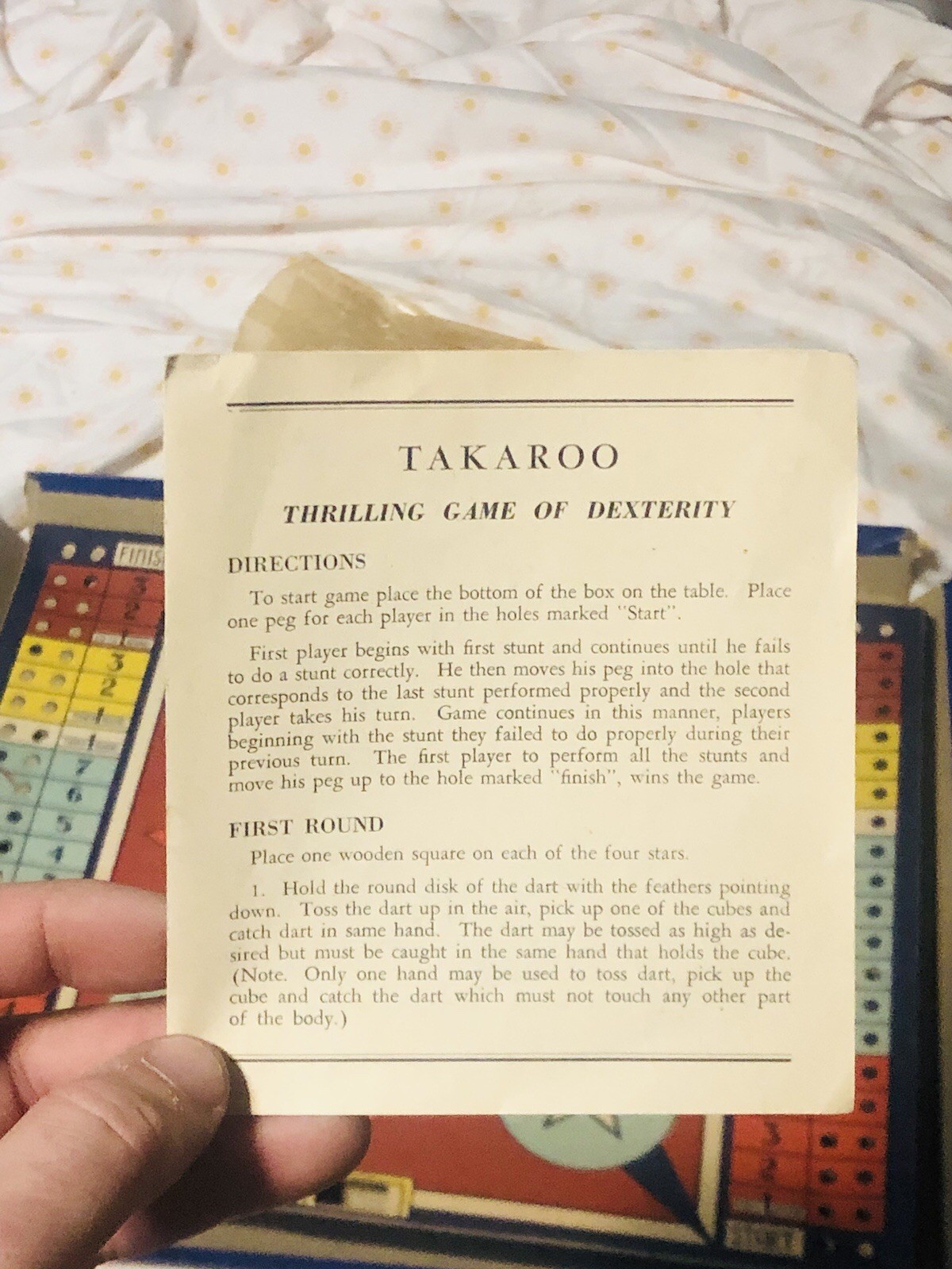 Vintage Takaroo: Thrilling Game of Dexterity, created by Arthur Dritz 1939!