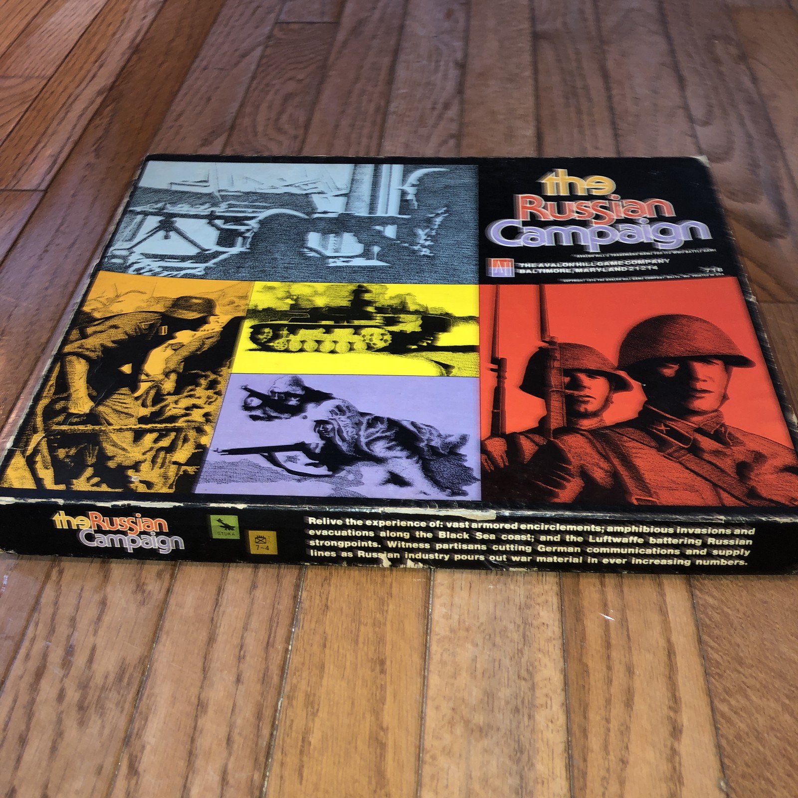 Avalon Hill The Russian Campaign Board Game 1976 Third Edition Wargame 716
