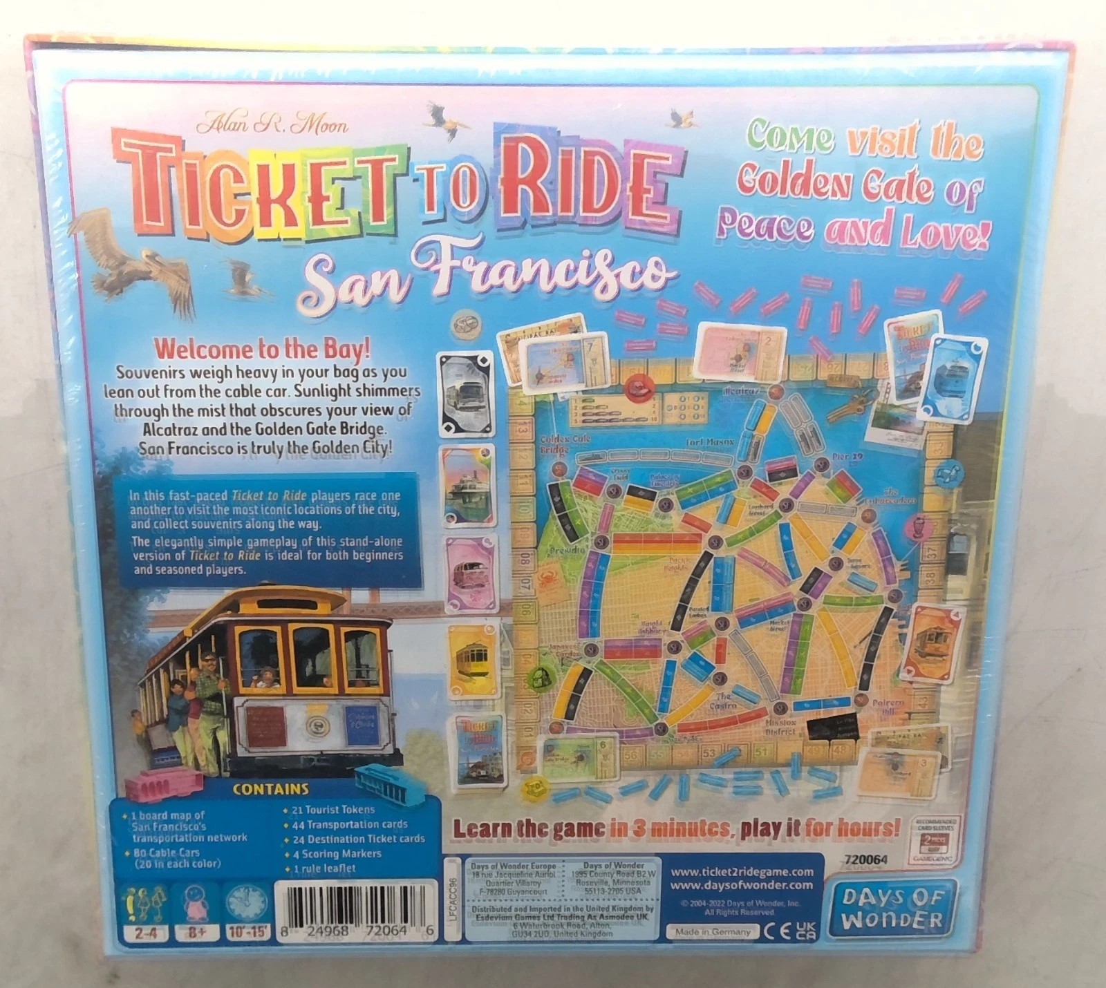 TICKET TO RIDE SAN FRANCISCO board game Brand New & Sealed