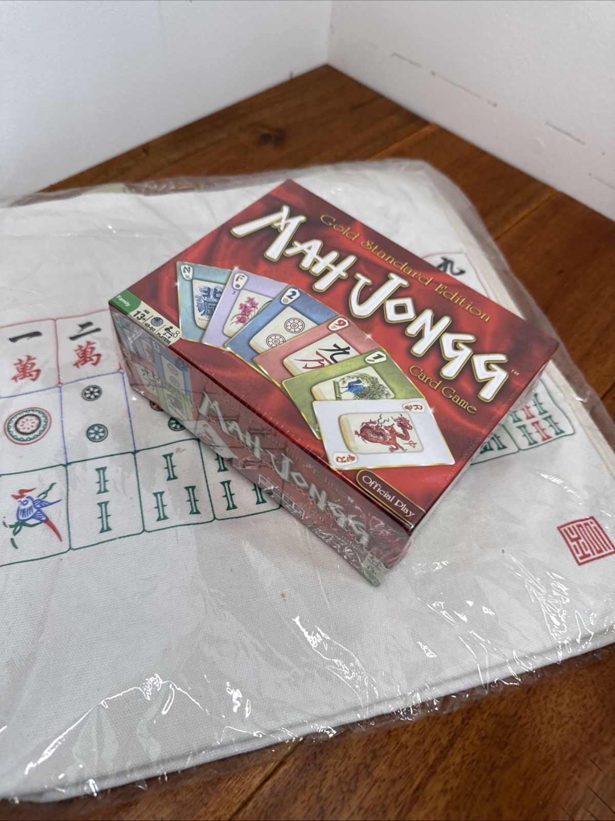 Mah Jongg Card Game Gold Standard Edition Official Play & Canvas Bag