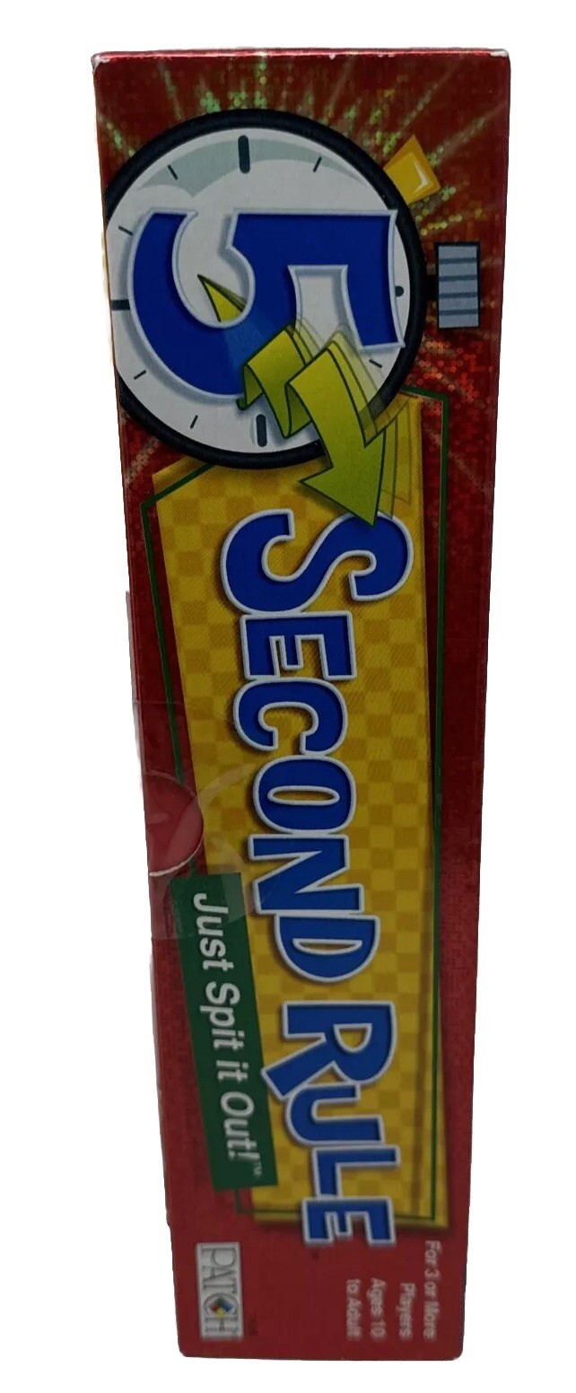 NEW Unopened Patch Products 2010 Just Spit It Out 5 Second Rule Game