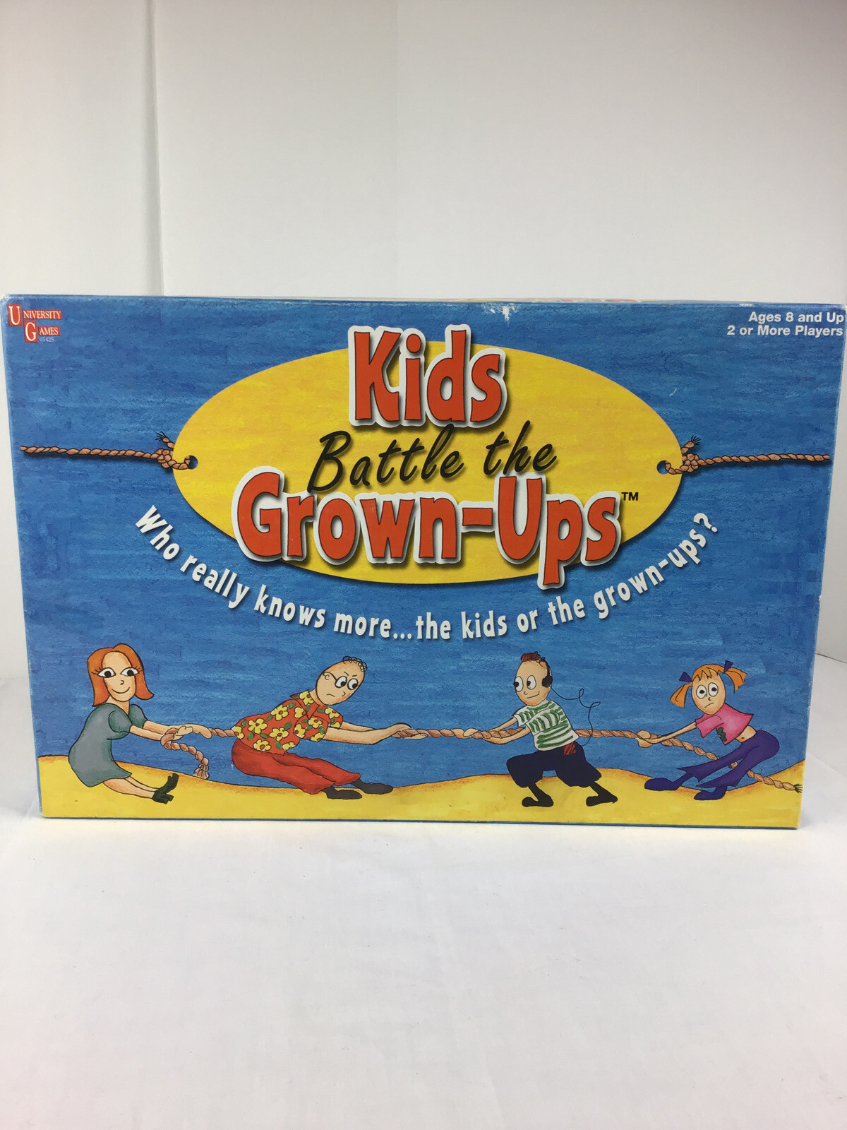 Kids Battle The Grown Ups Trivia Board Game University Games 2002 Complete