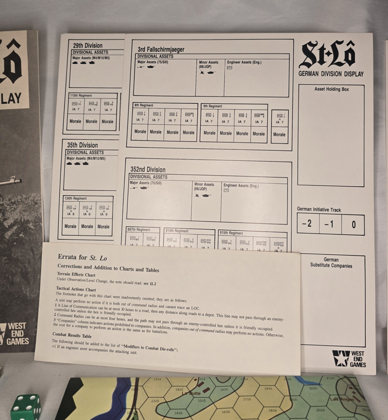New West End Games: ST LO – The Breakout Begins – Normany 1944 Game (UNPUNCHED)