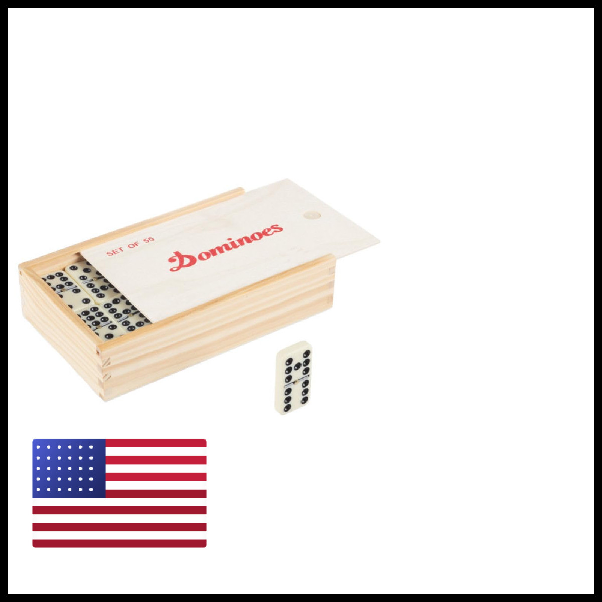 Hey! Play! Domino Set – 55 Premium Double Nine Dominoes And Convenient