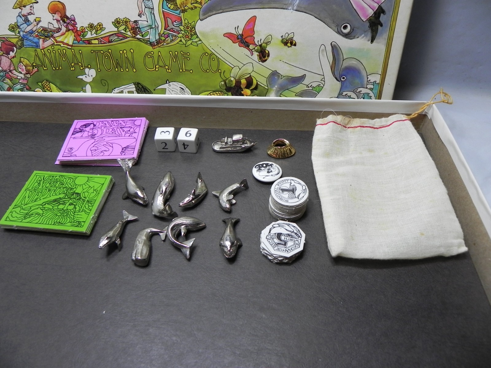 Animal Town: Save the Whales Board Game 1978 Hearth Song Inc. Vintage COMPLETE