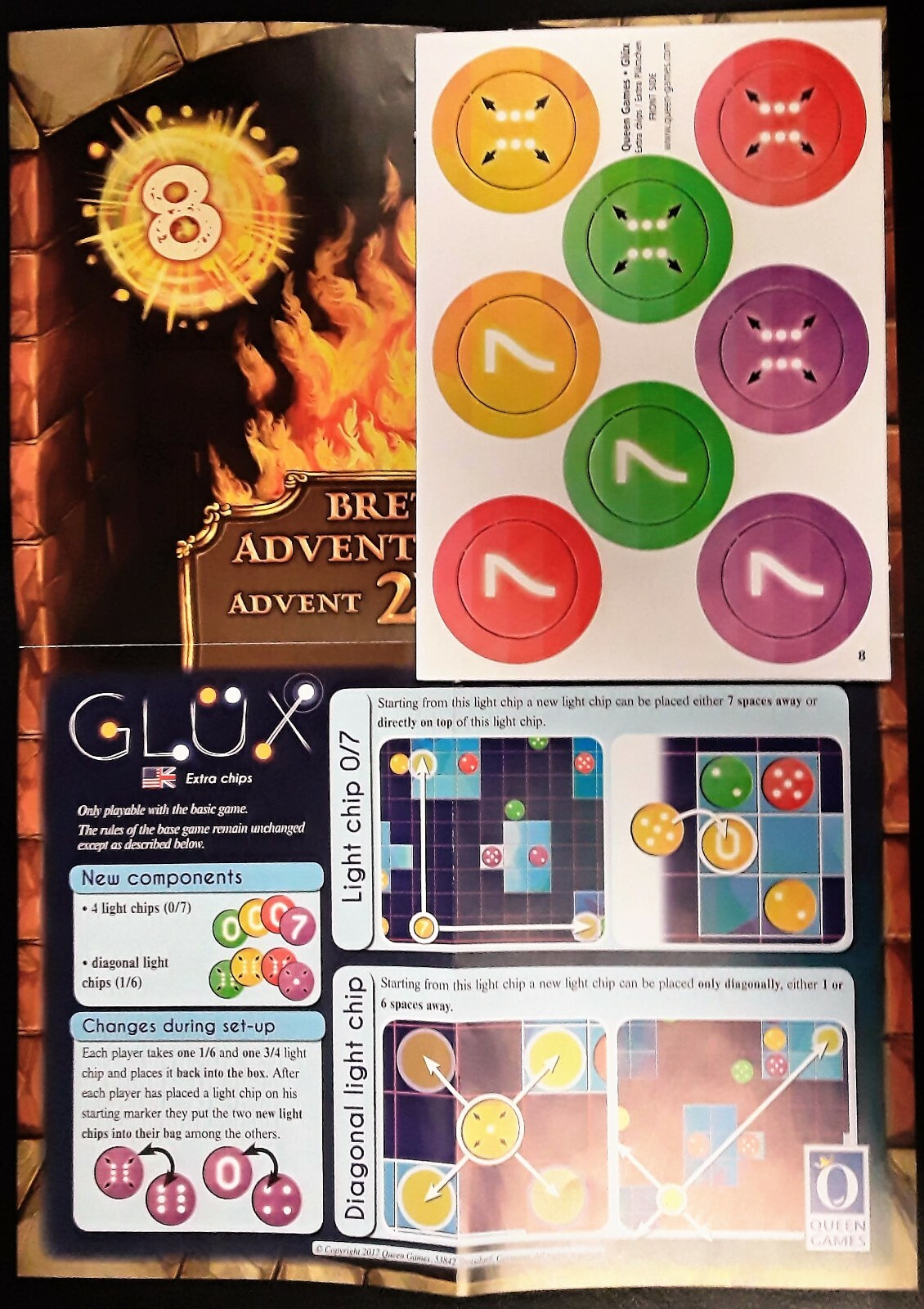 2017 ADVENT Calendar Promo 08 GLUX EXTRA CHIPS Brettspiel Game