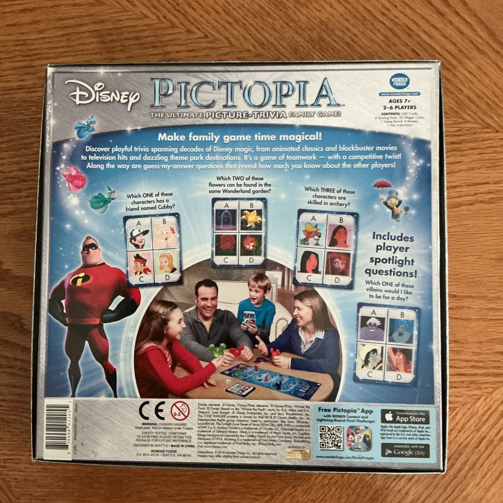DISNEY Edition PICTOPIA Ultimate Picture-Trivia Family Game Wonder Forge Intact