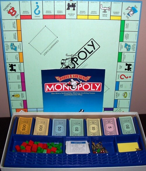 1985 VINTAGE Parker Brothers Monopoly Deluxe Anniversary Edition COMPLETE
