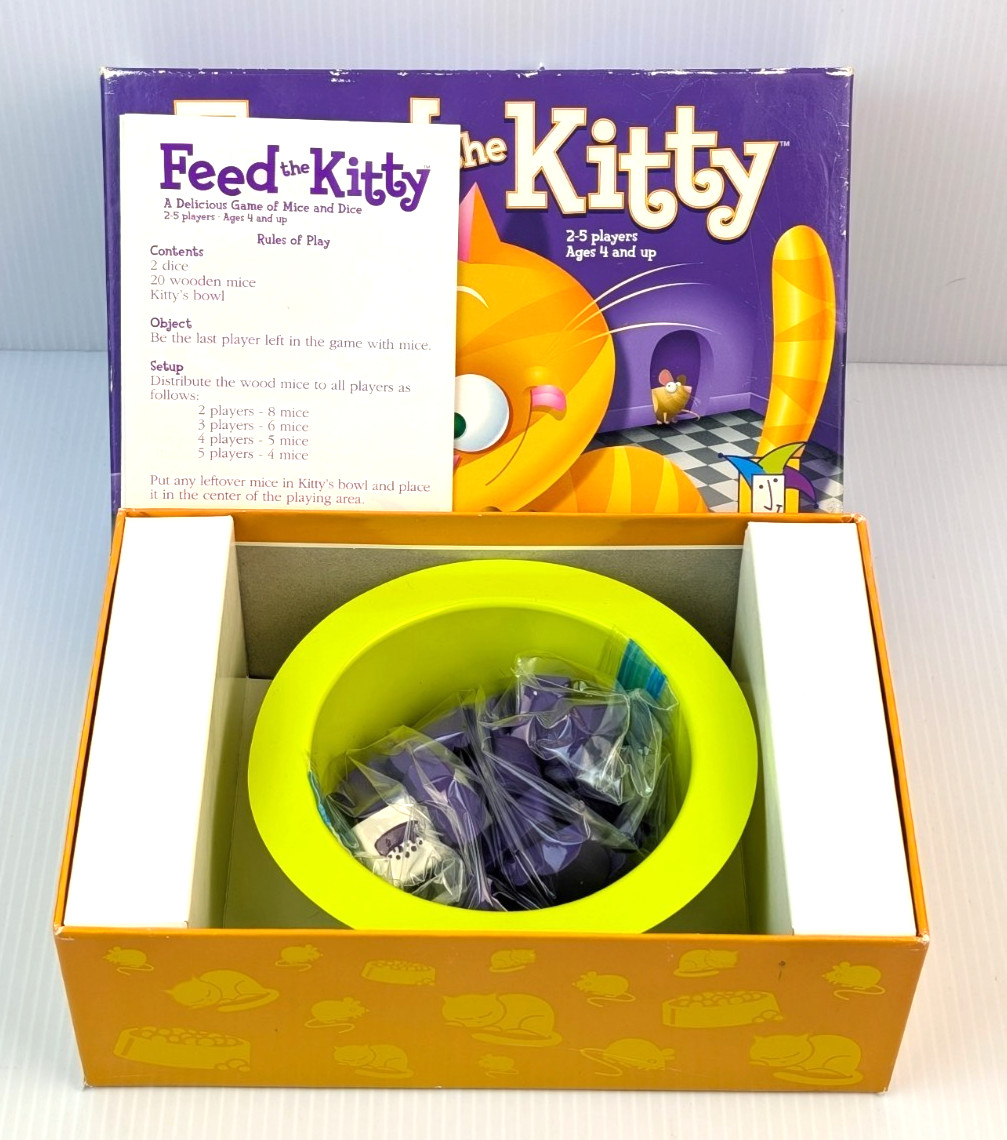 Feed the Kitty Game 100% COMPLETE Gamewright 2017 Children’s Kids Wooden