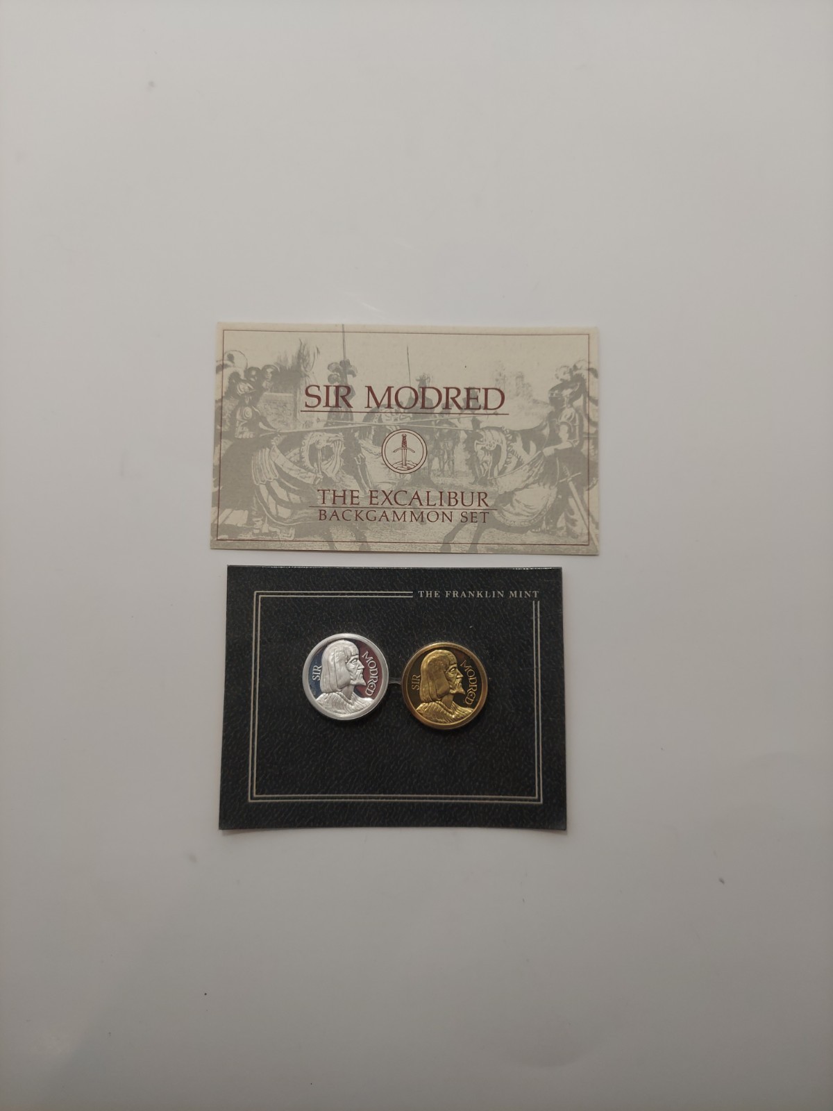 Sir Modred VTG Franklin Mint Excalibur Backgammon Pieces Set 1986 Ltd Edition