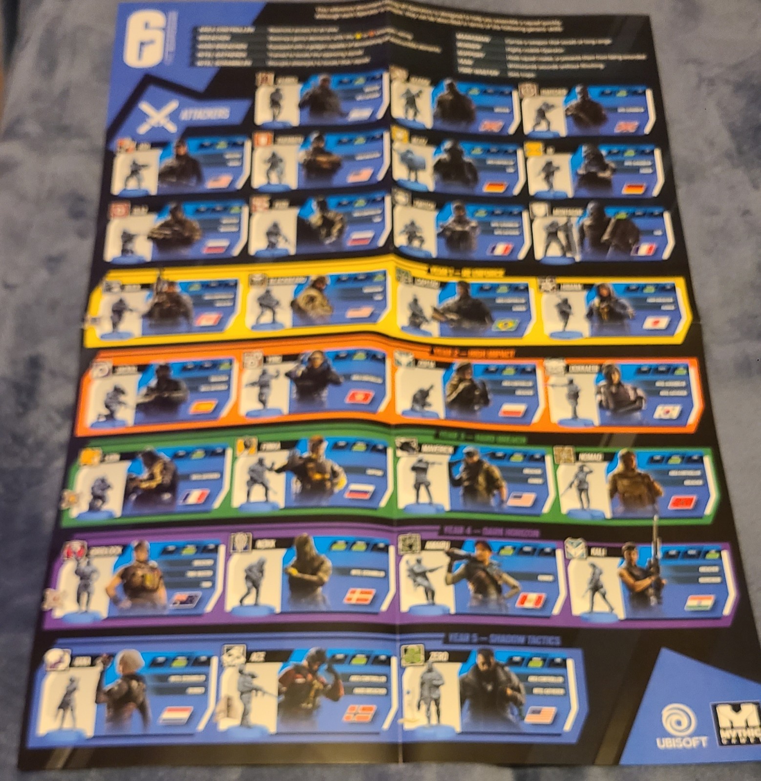 rainbow six siege board game: base game plus all maps and year 1 to 5 operators