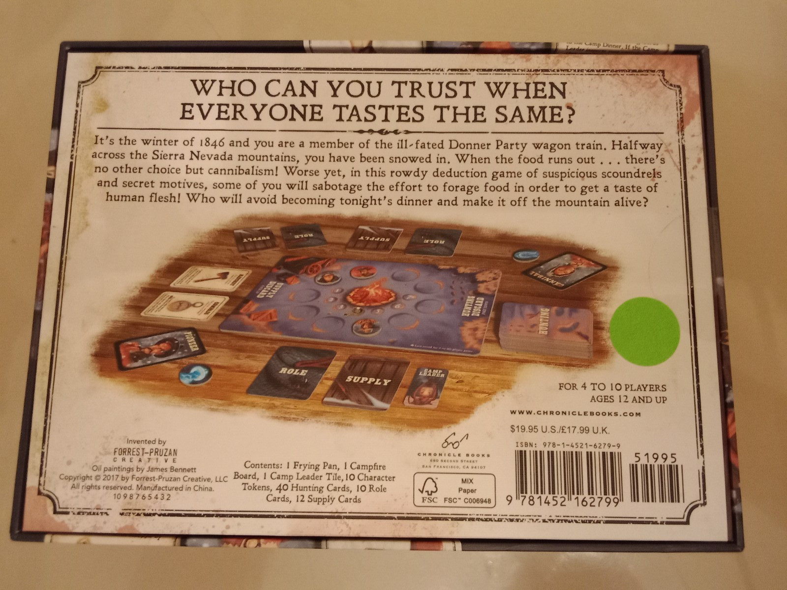 Donner Dinner Party -A Rowdy Game of Frontier Cannibalism! Board Game New In Box