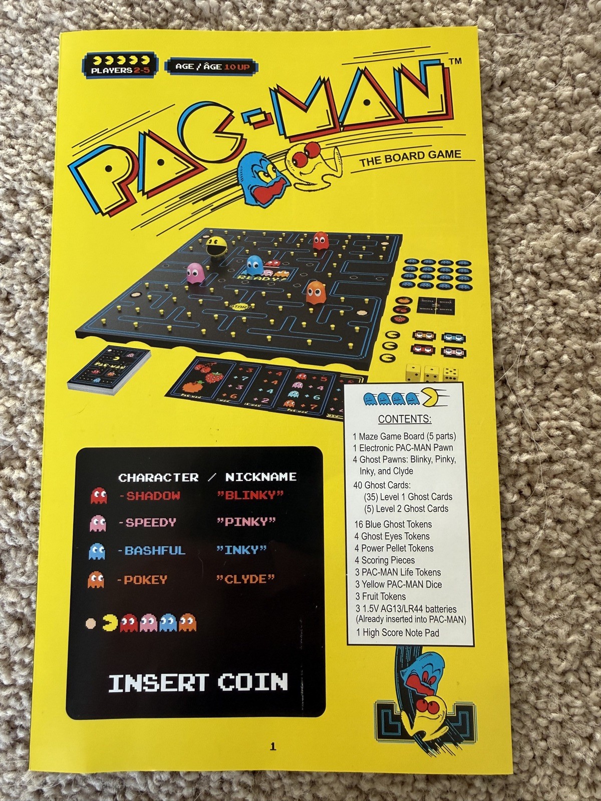 Pac-Man The Board Game Arcade Classic by Buffalo Games 2019 Complete