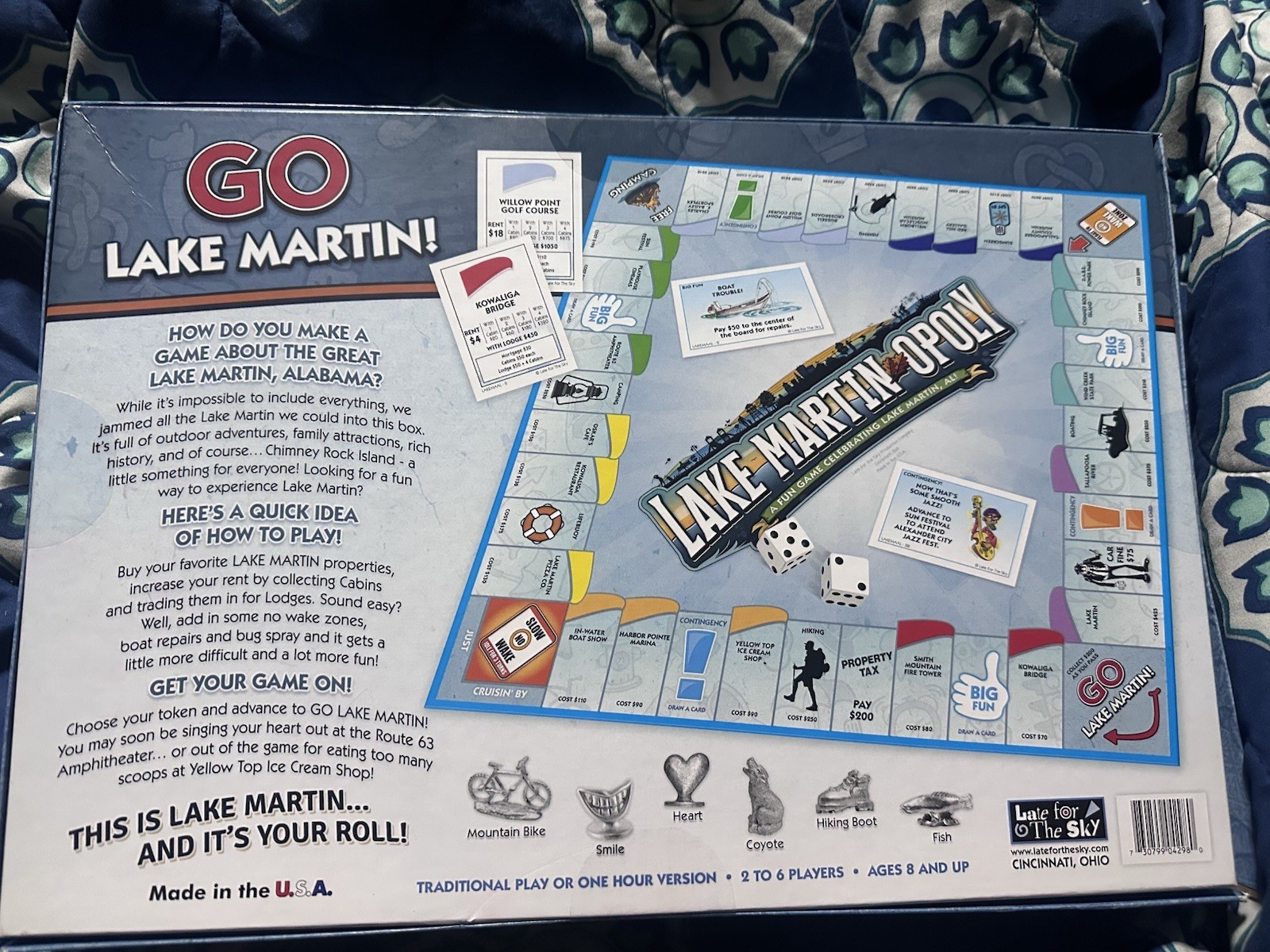 Late For The Sky: Lake Martin-Opoly – Vacation Themed Opoly-Style Board Game