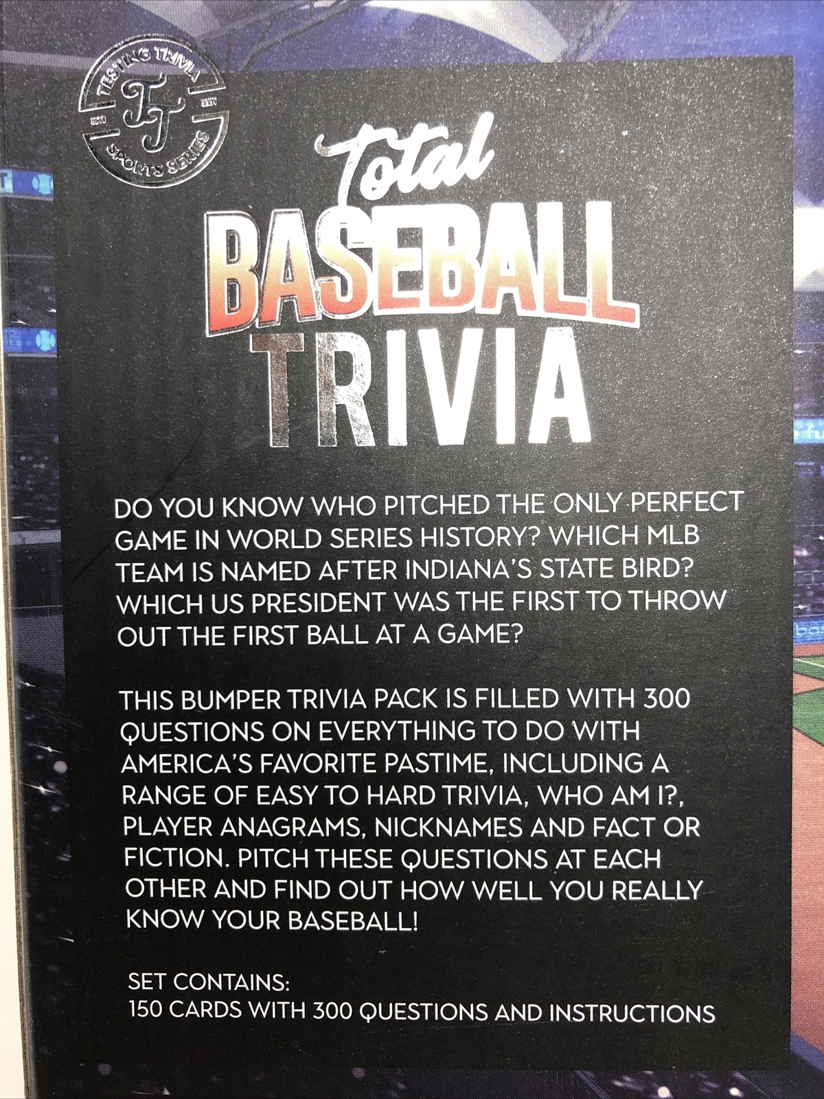 Baseball Trivia Game 300 Questions Everything Baseball ~ Damaged Box See 3rd Pic