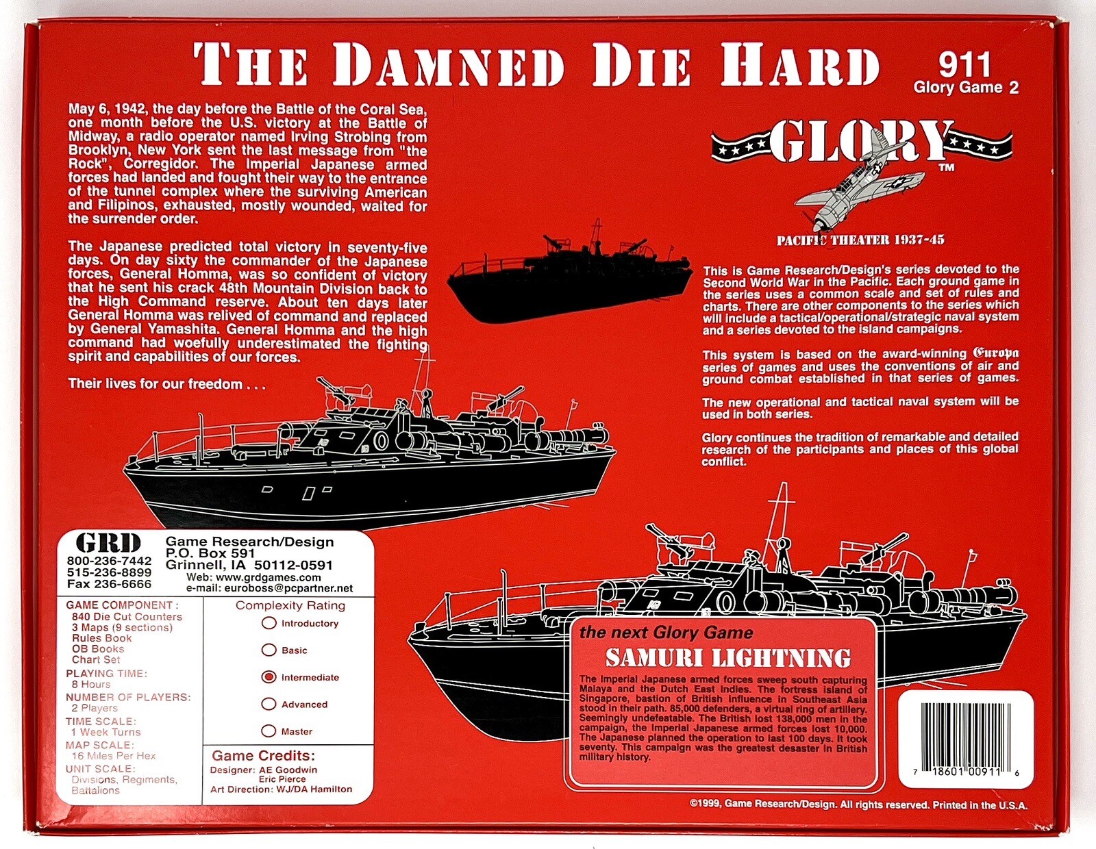 GRD 911 – The Damned Die Hard: Philippines ’41 COMPLETE UNPUNCHED