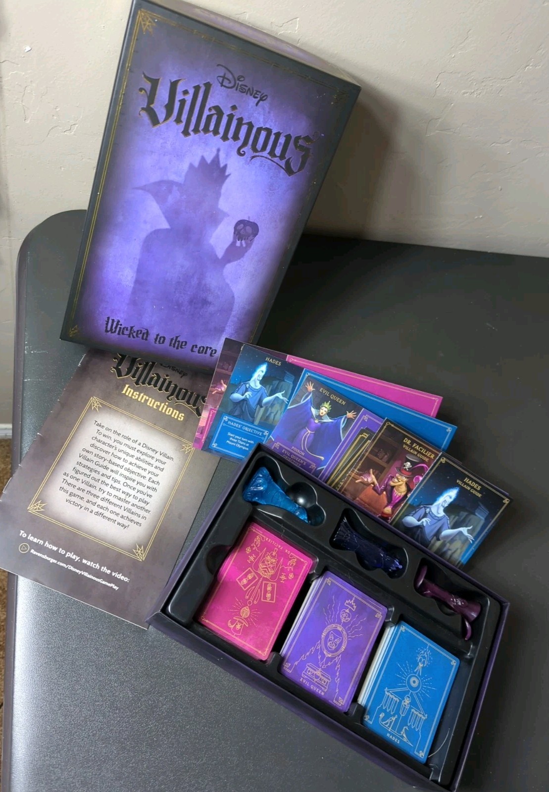Ravensburger Disney Villainous: Wicked to The Core Board Game 100% Complete