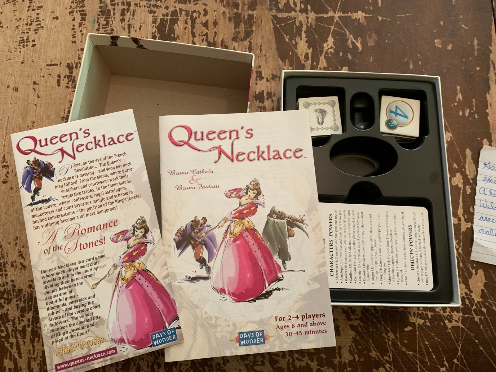 2003 The Queen’s Necklace Card Game by Days Of Wonder