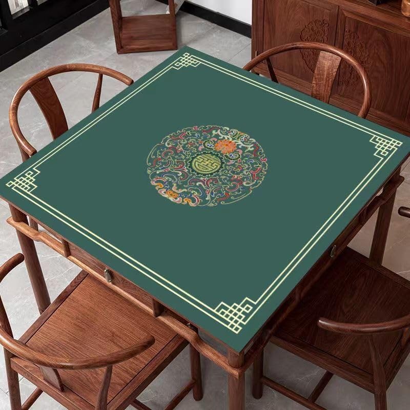 Chinese Style Mahjong Mat 31.5 * 31.5” Anti Slip & Noise Reduction Mahjong