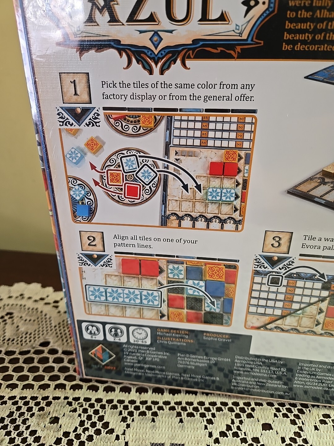 Azul Board Game 2021 Next Move Michael Kiesling Lay Tiles Royal Palace Moors NIB