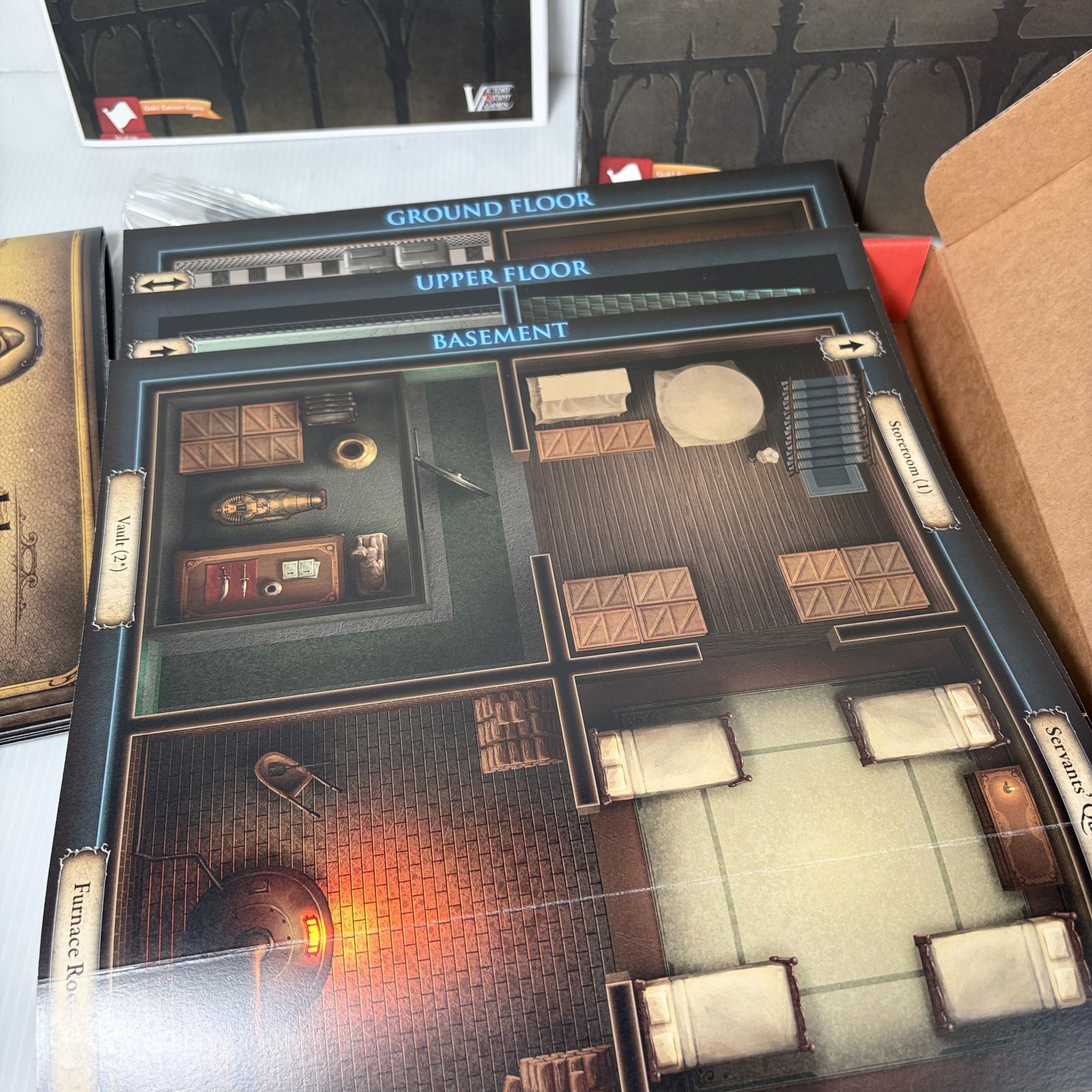 Hunt The Unknown Quarry Board Game Victory Point Games Deduction Combat Mystery
