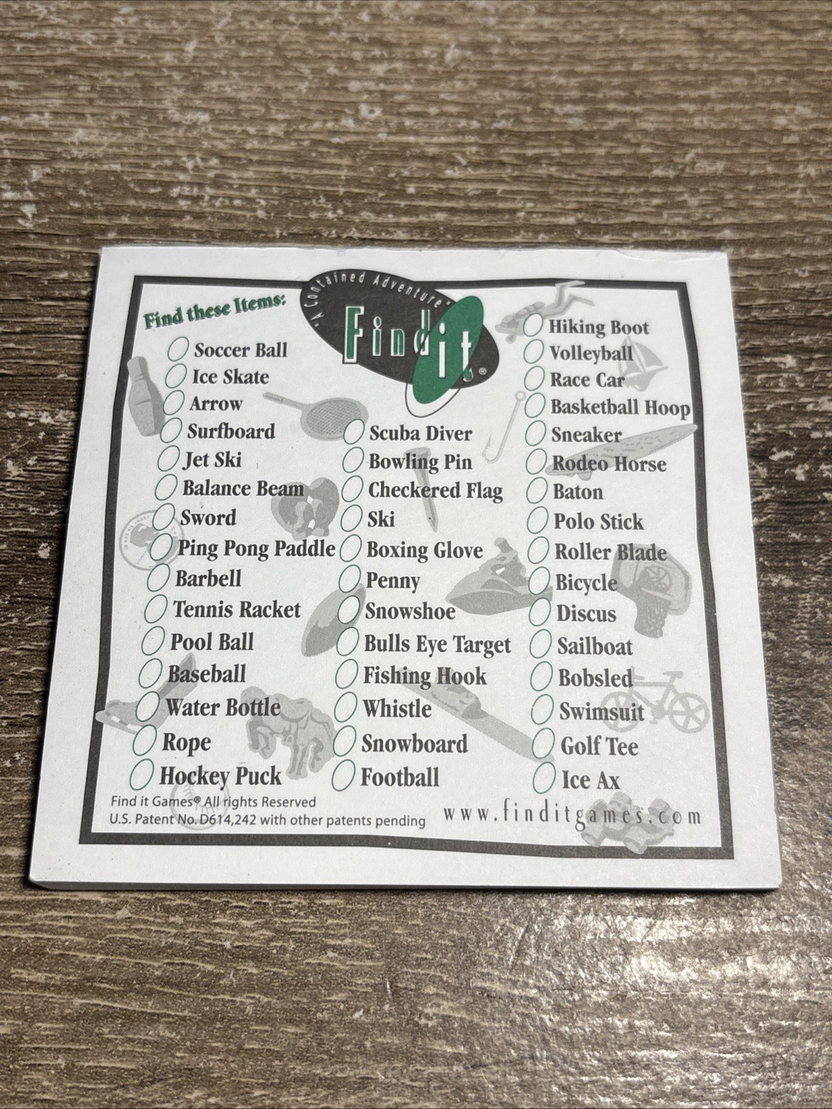 Find It Game Tube Sports Edition #0028 Contained Adventure Game Vintage